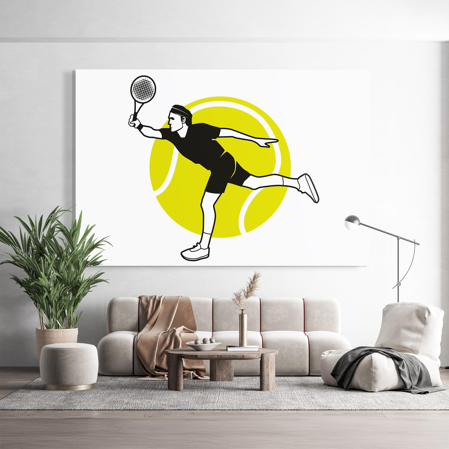 Glasbild Running Tennis mockup 9