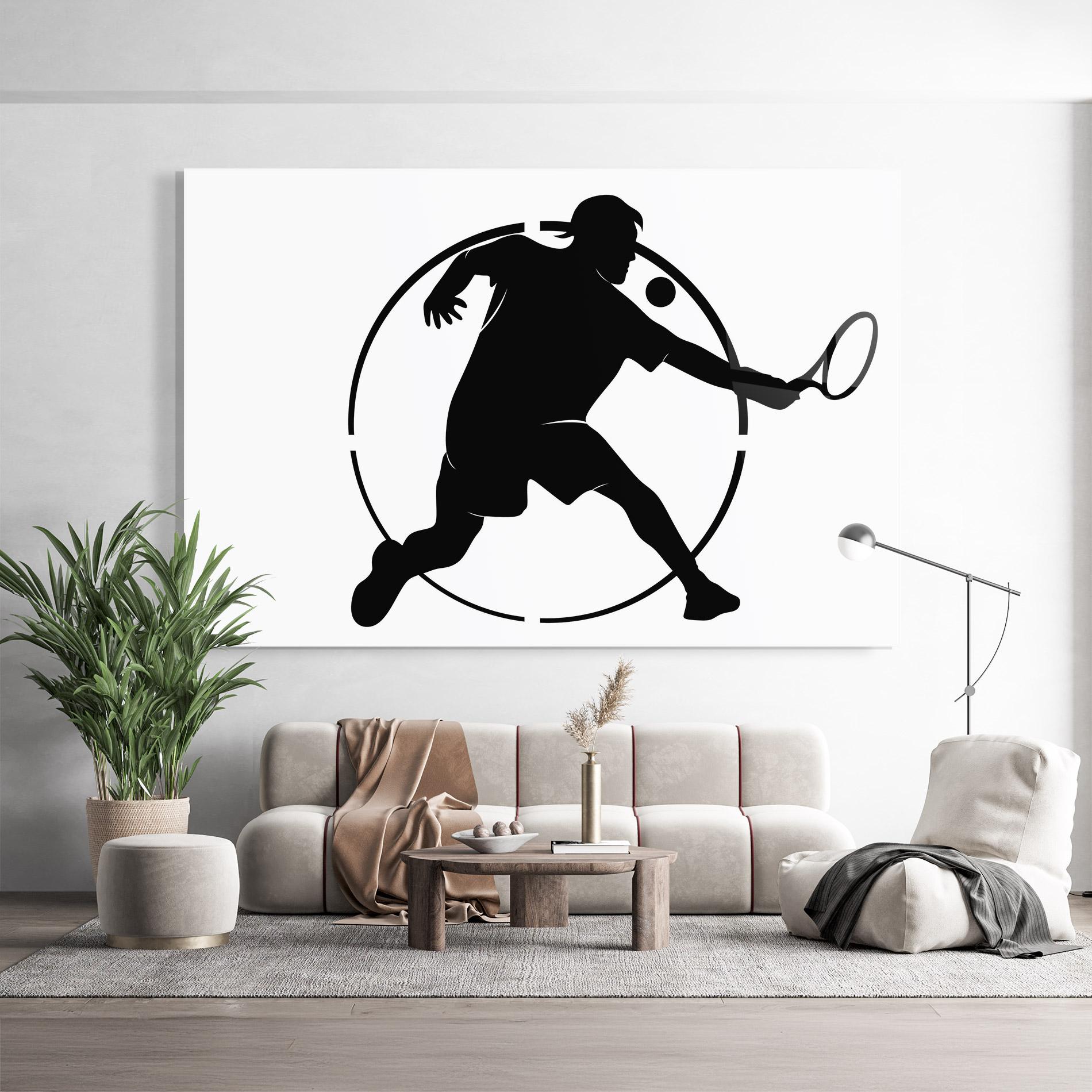 Glasbild Tennis Black Circle mockup 9