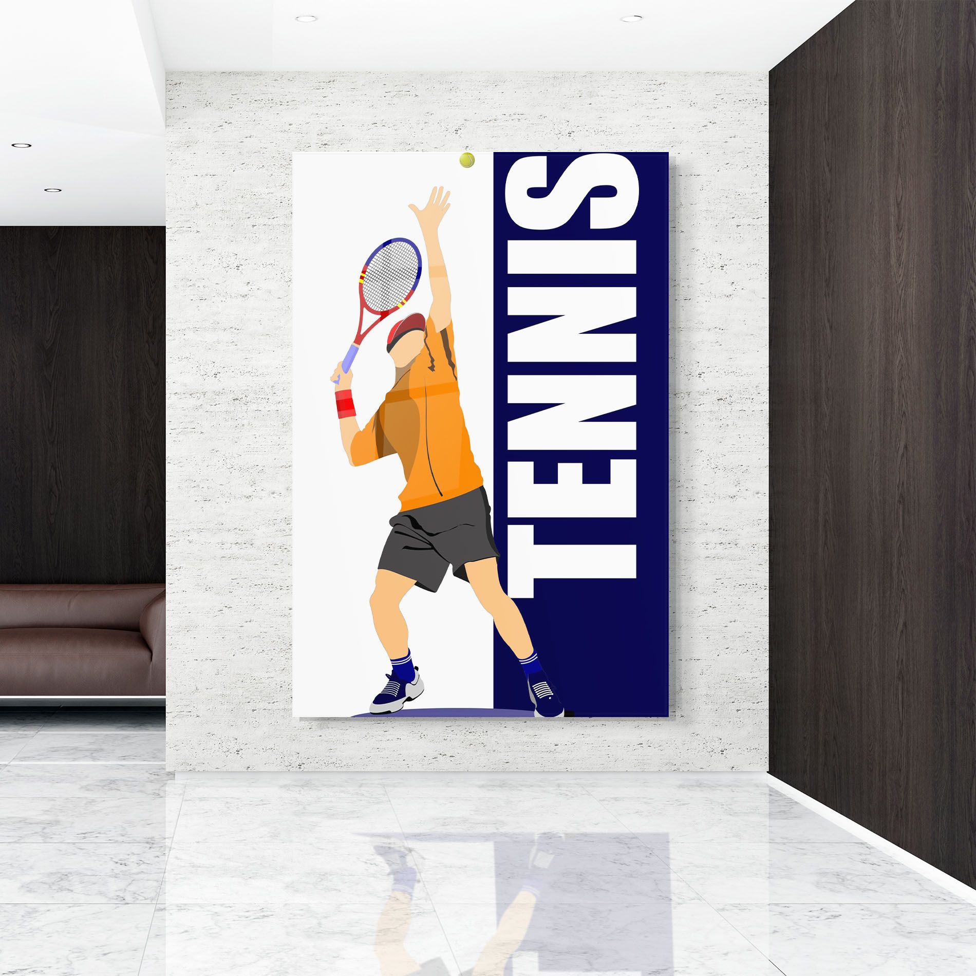 Orange Tennis Player mockup 9