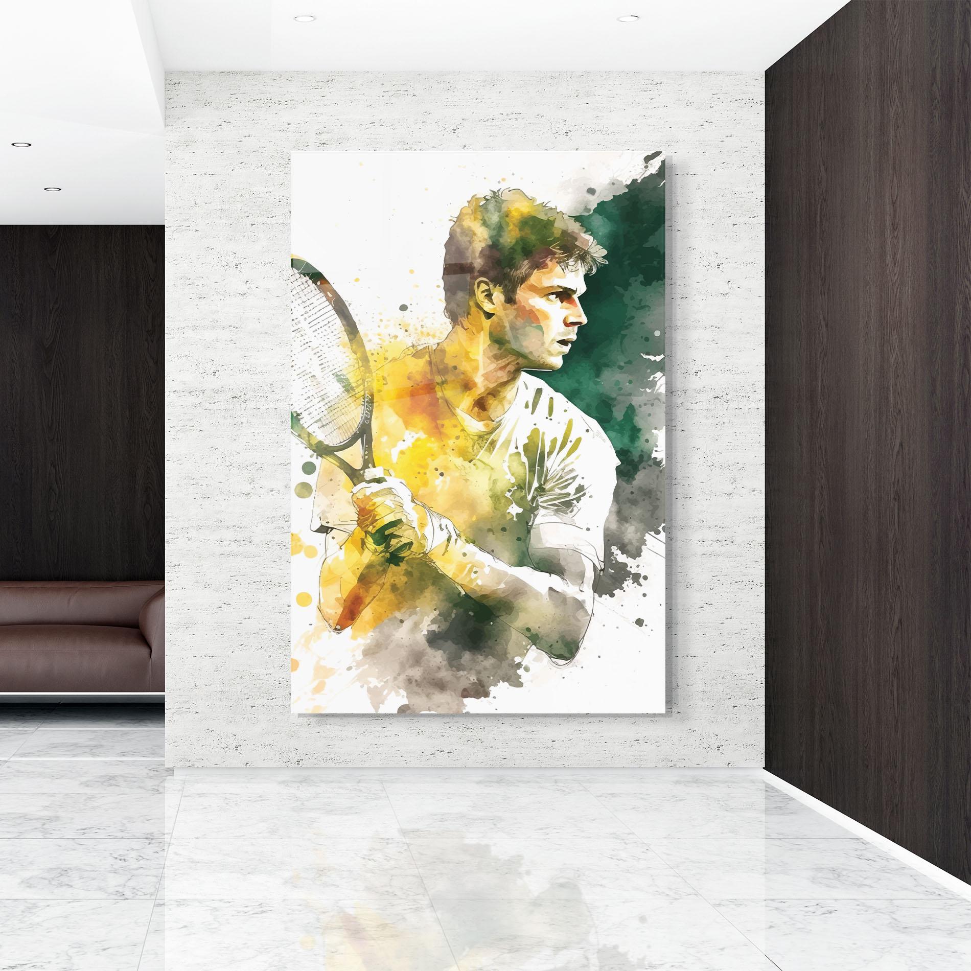 Glasbild Player Watercolor mockup 9