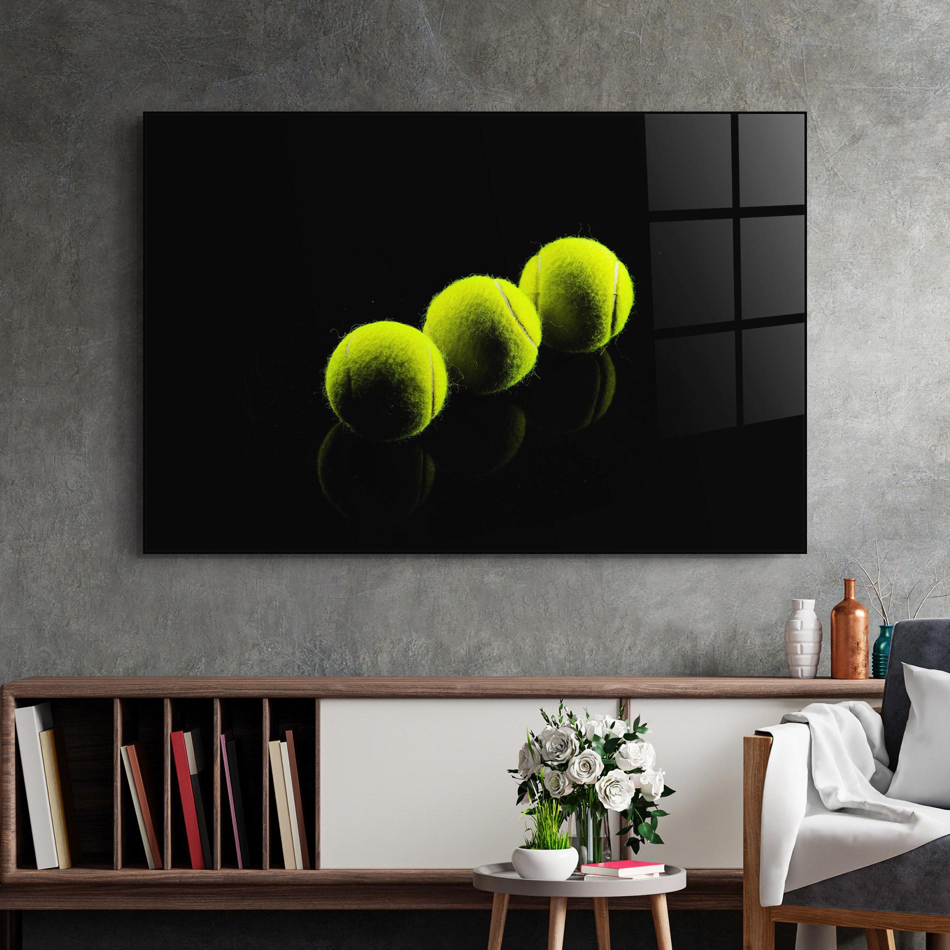 Glasbild 3 Tennis Balls mockup 2