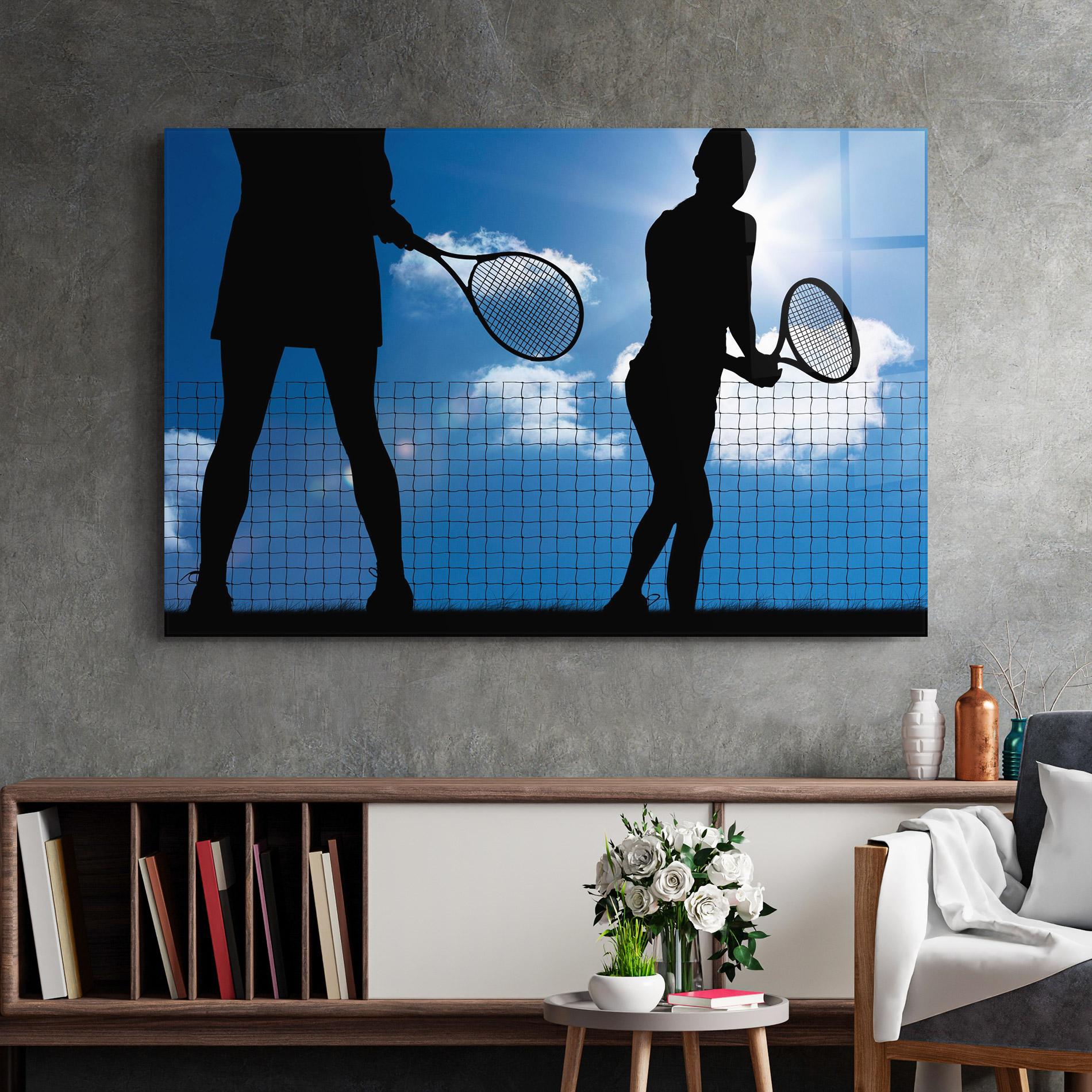 Glasbild Blue Sky Tennis mockup 2