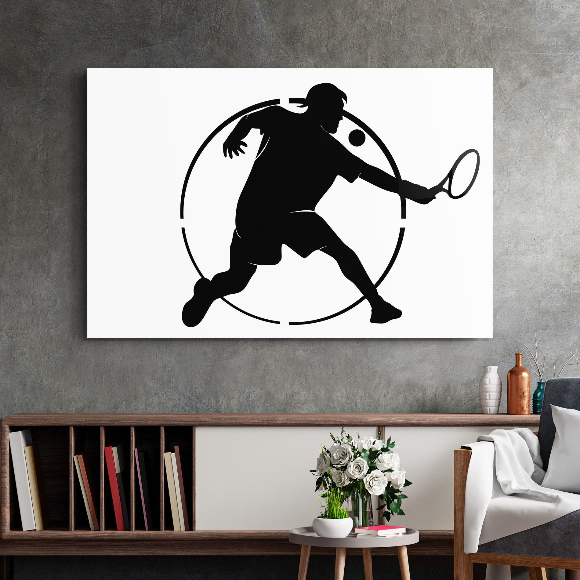 Tennis Black Circle mockup 2