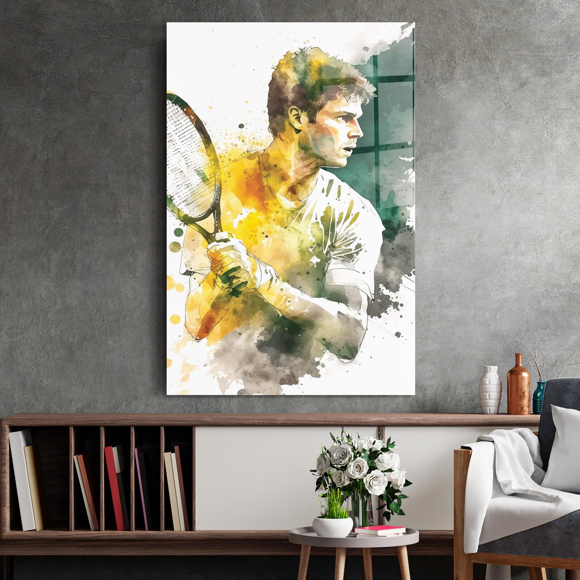 Glasbild Player Watercolor mockup 2