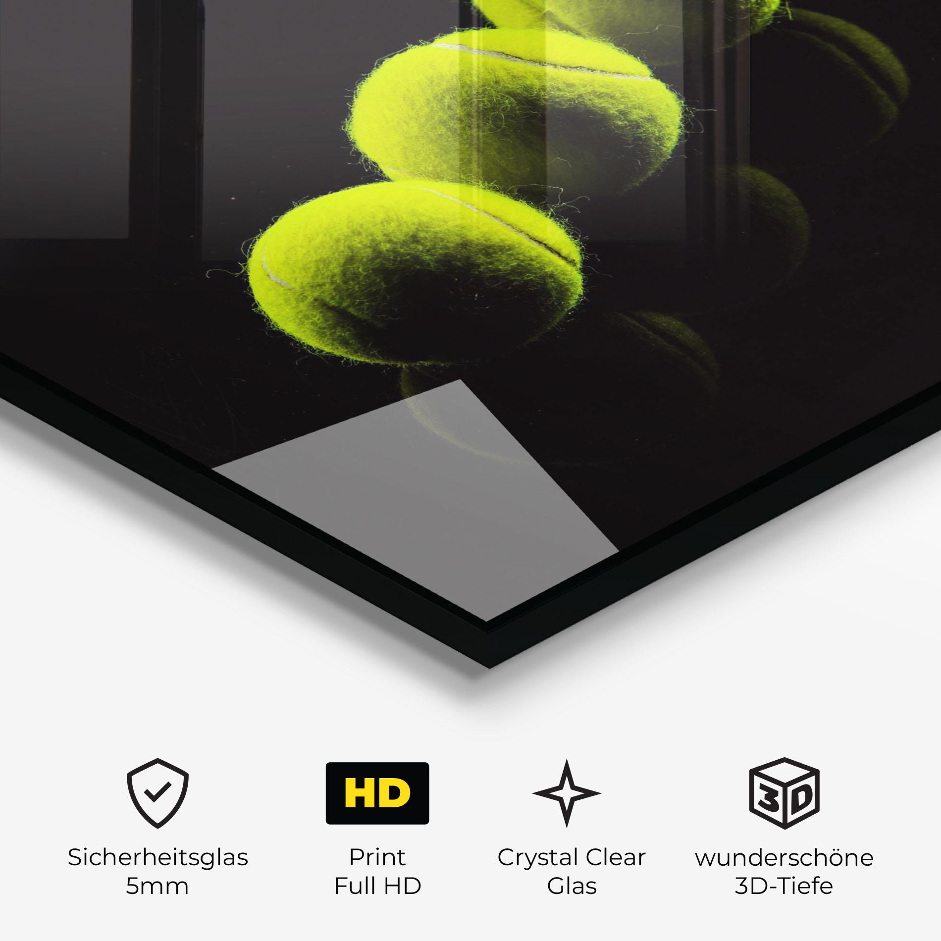 Glasbild 3 Tennis Balls mockup 3