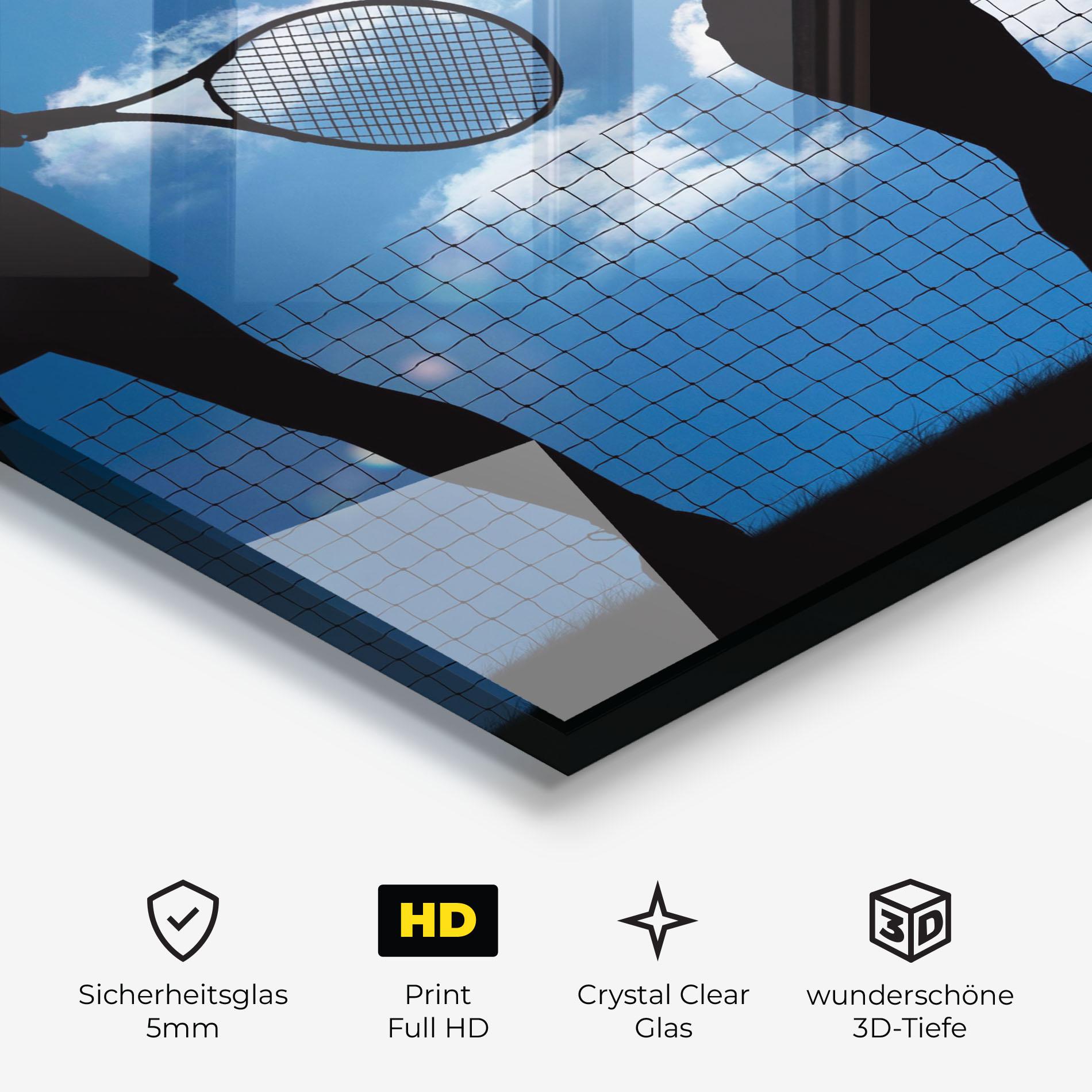 Glasbild Blue Sky Tennis mockup 3