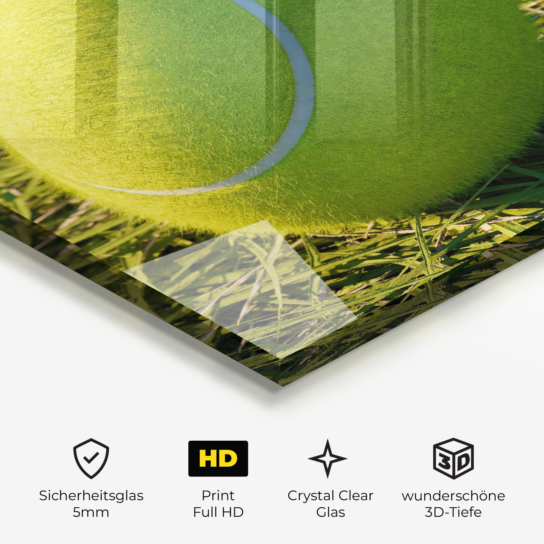 Glasbild Green Tennis Ball mockup 3