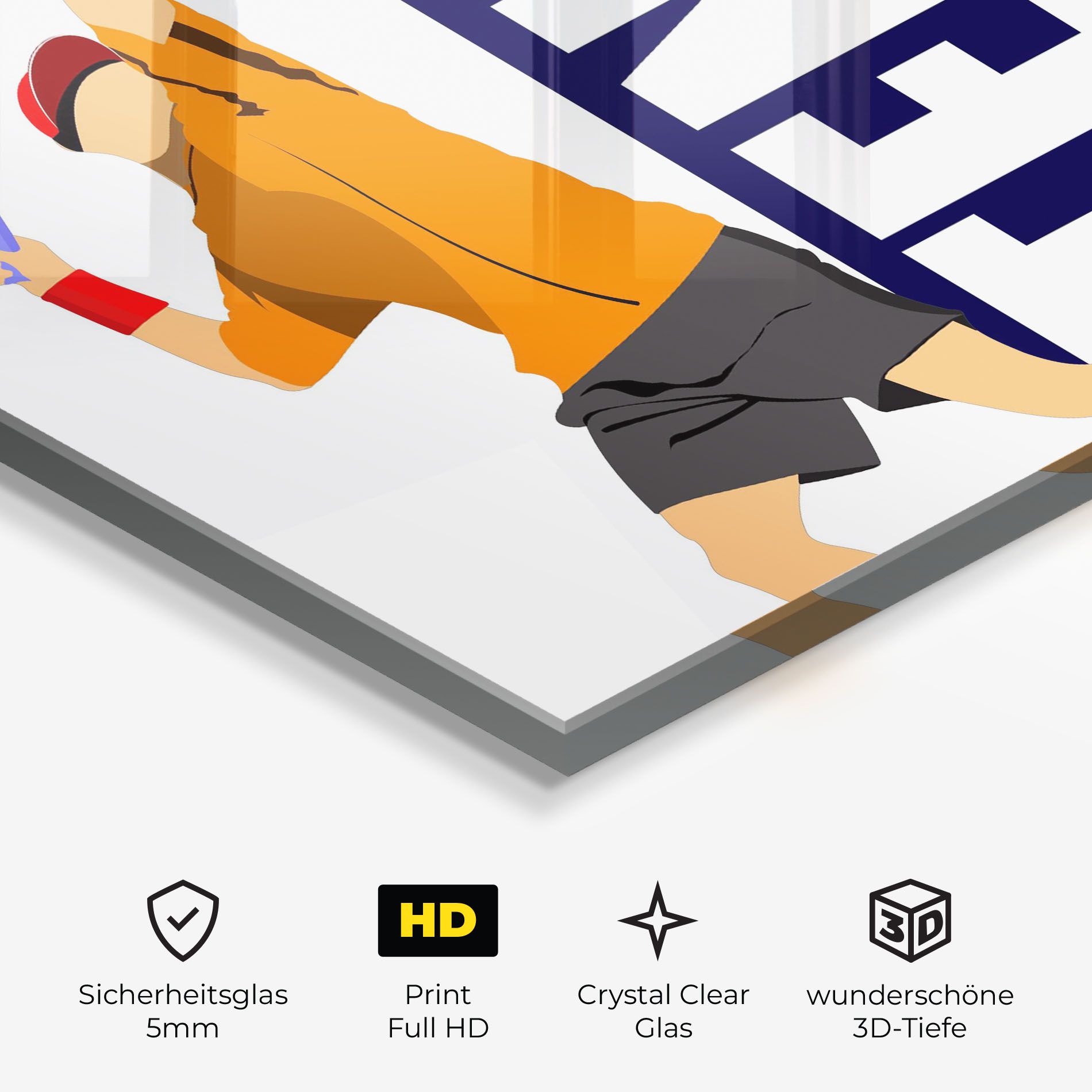 Orange Tennis Player mockup 3