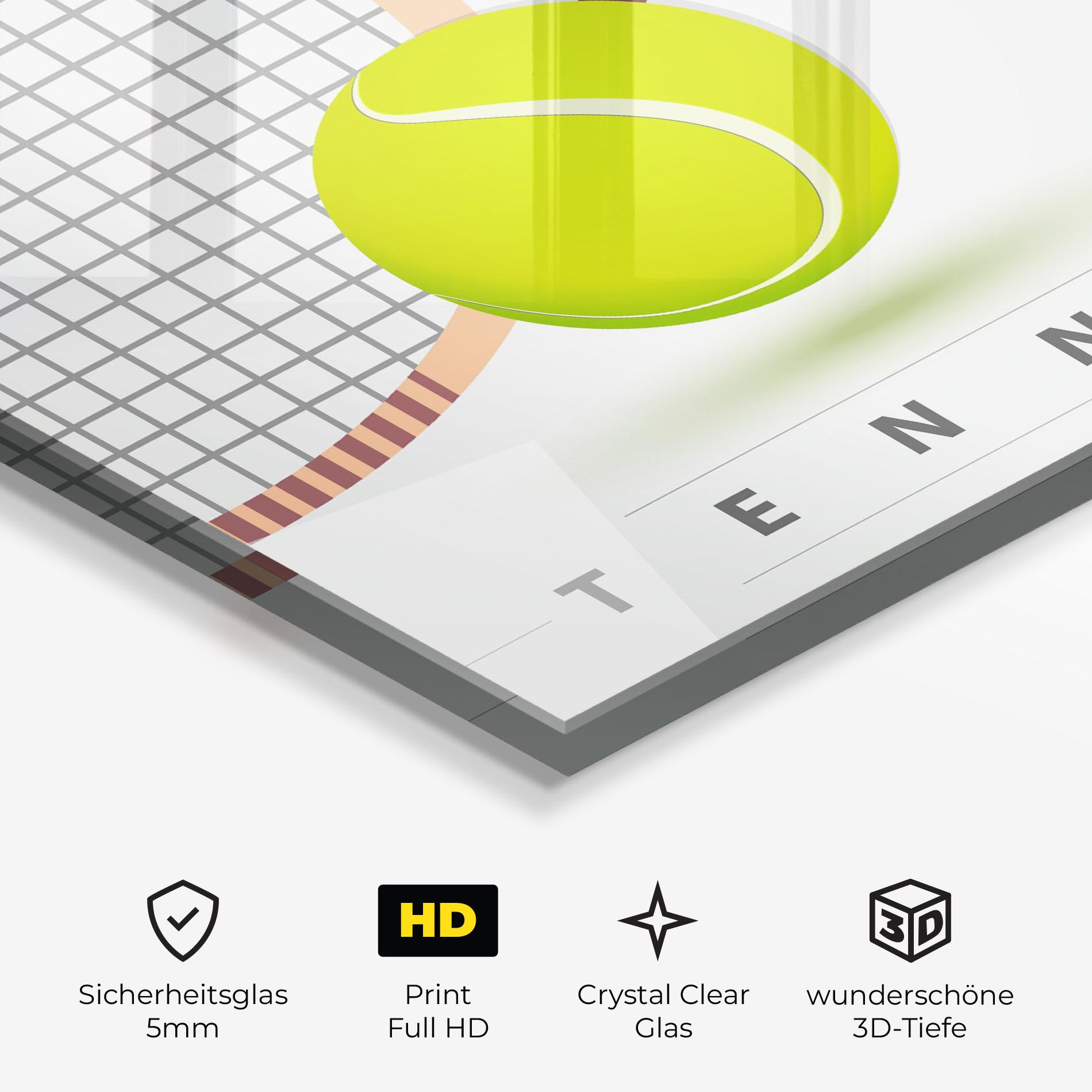 Glasbild Tennis Ball mockup 3