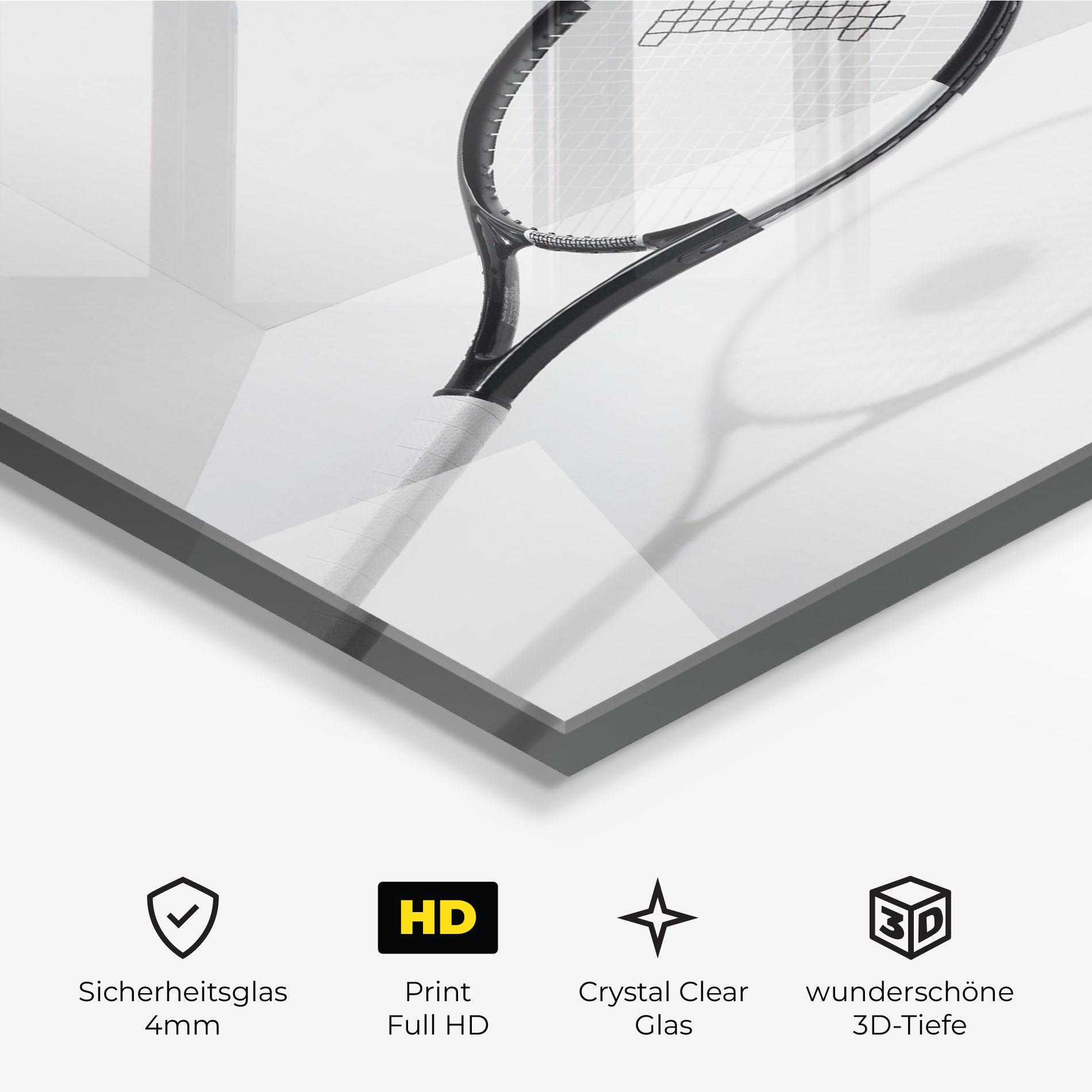 Glasbild Floating Tennis Racket mockup 3