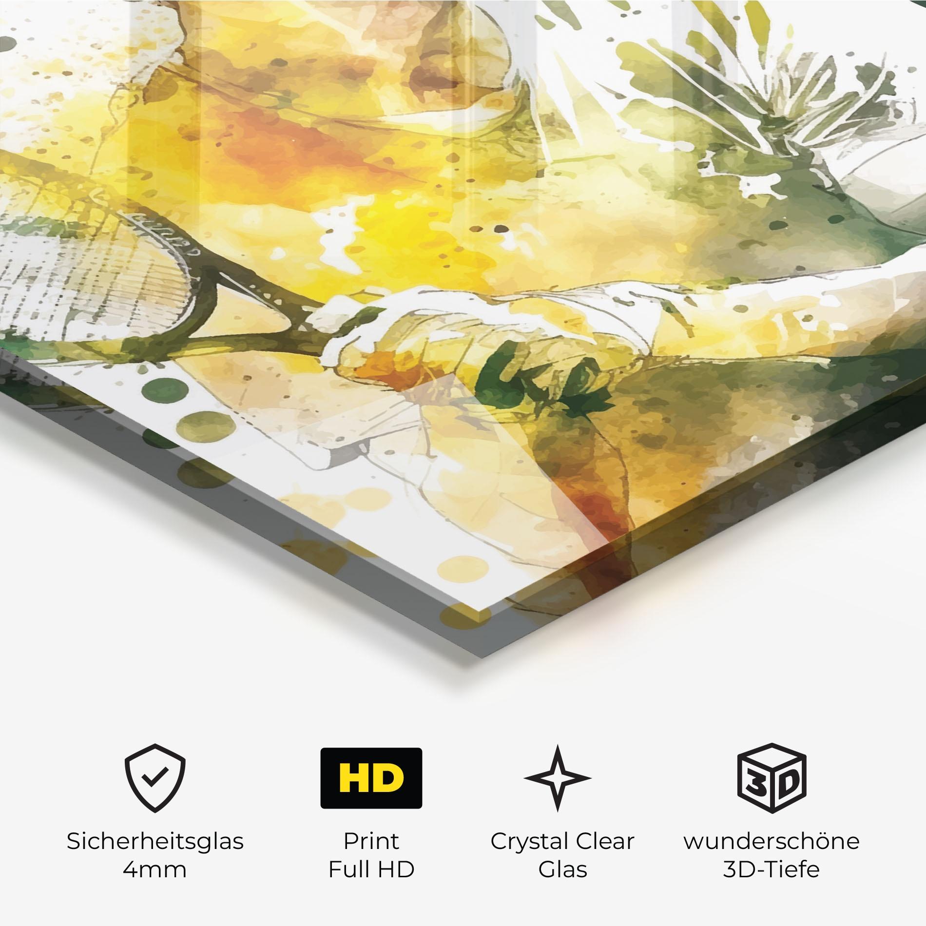 Glasbild Player Watercolor mockup 3