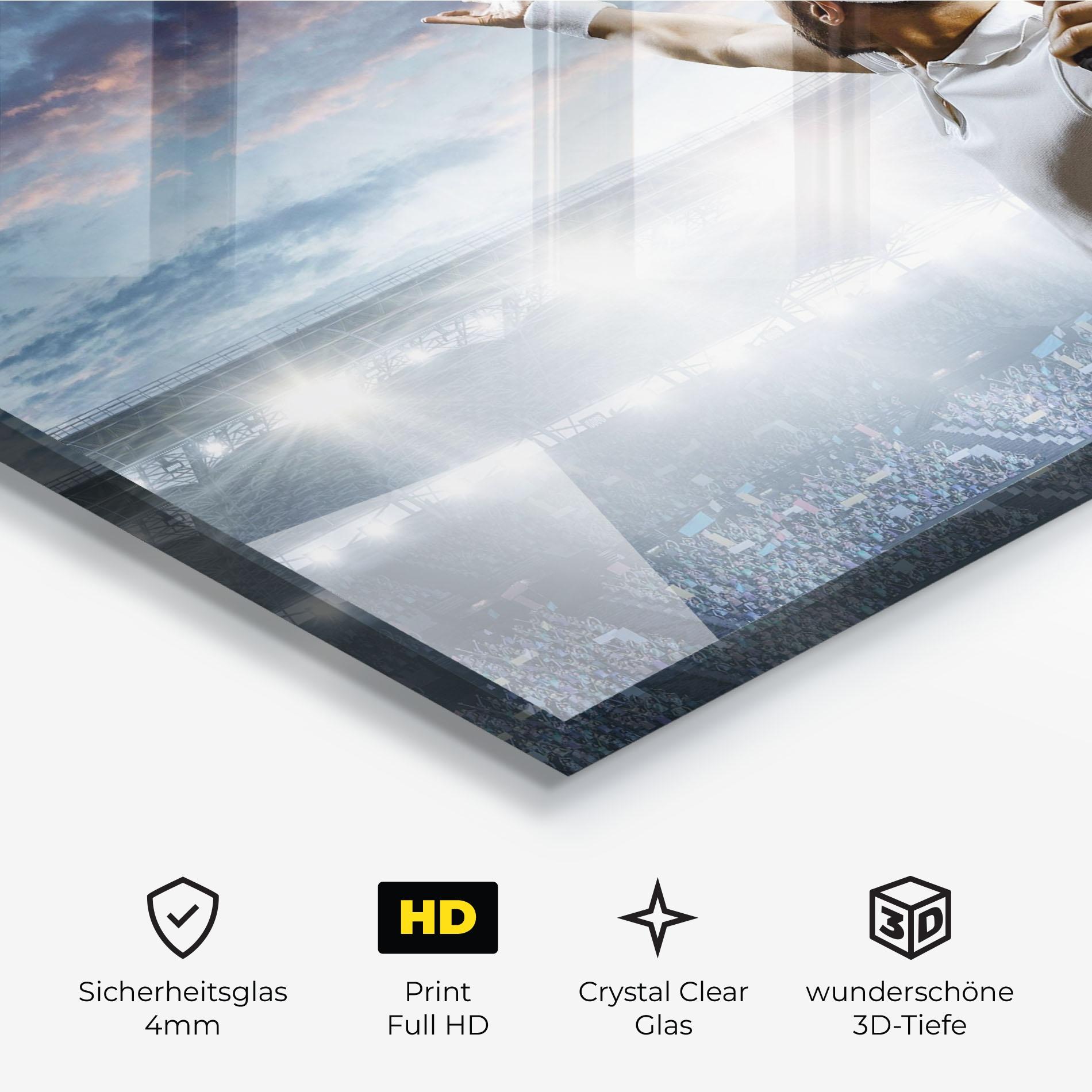 Glasbild Professional Tennis Player mockup 3