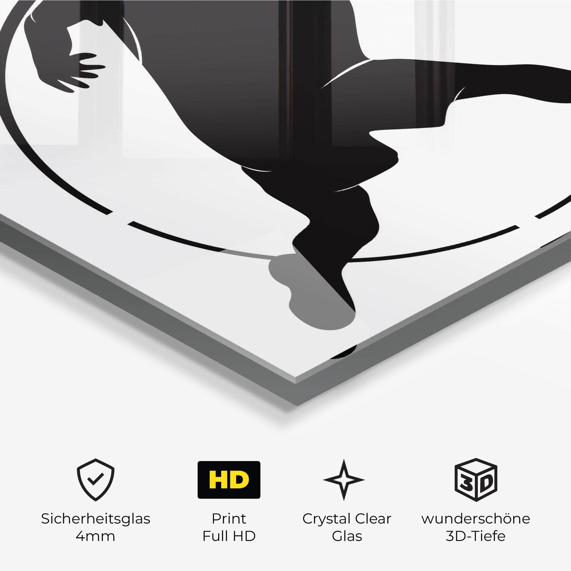 Glasbild Tennis Black Circle mockup 3