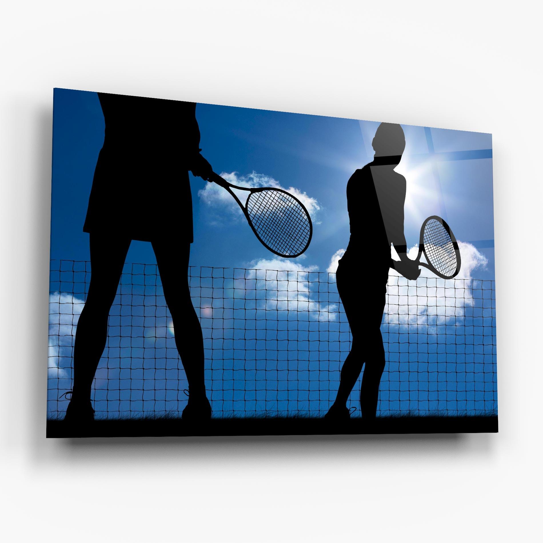Glasbild Blue Sky Tennis mockup 6