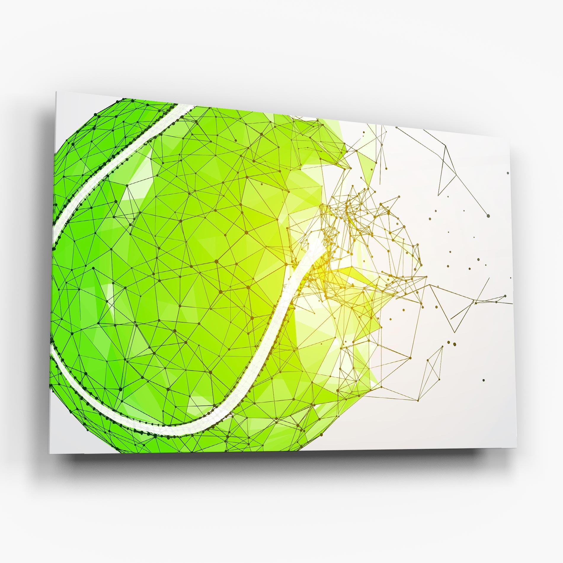 Glasbild Green Line Tennis mockup 6