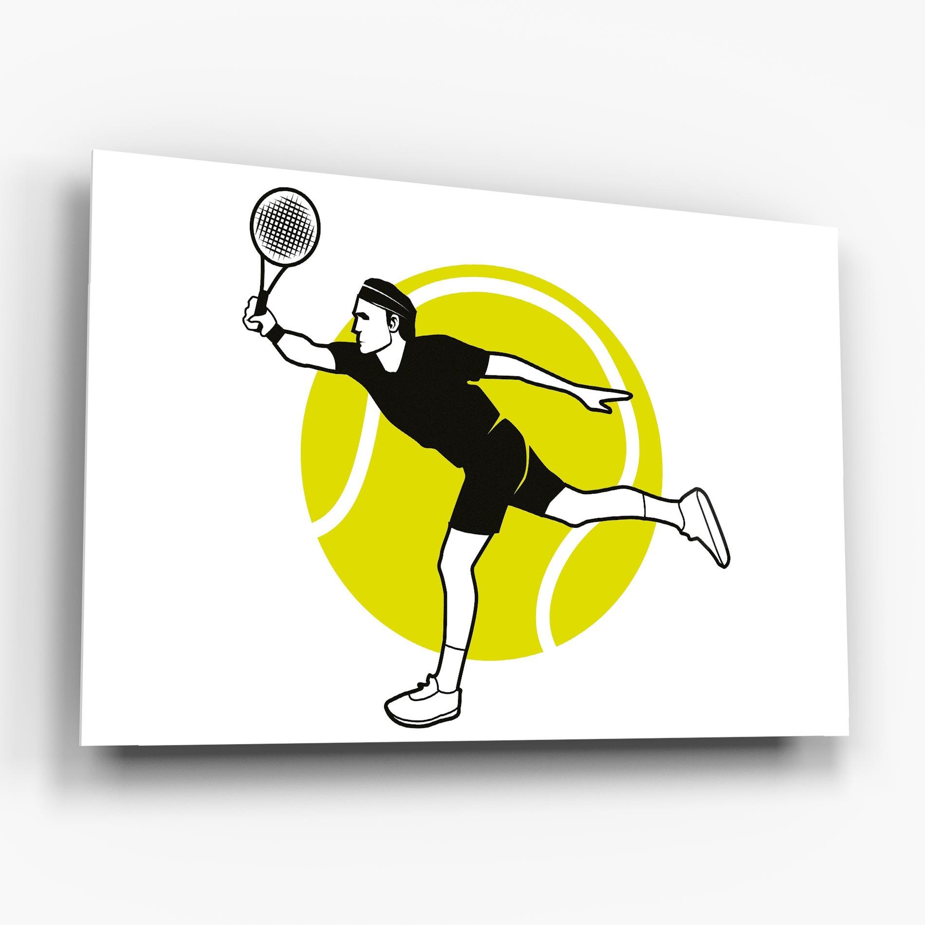 Glasbild Running Tennis mockup 6