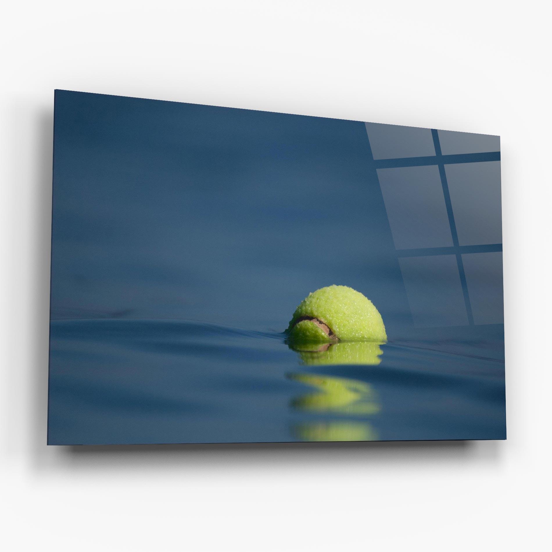 Glasbild Tennis Ball In Water mockup 6