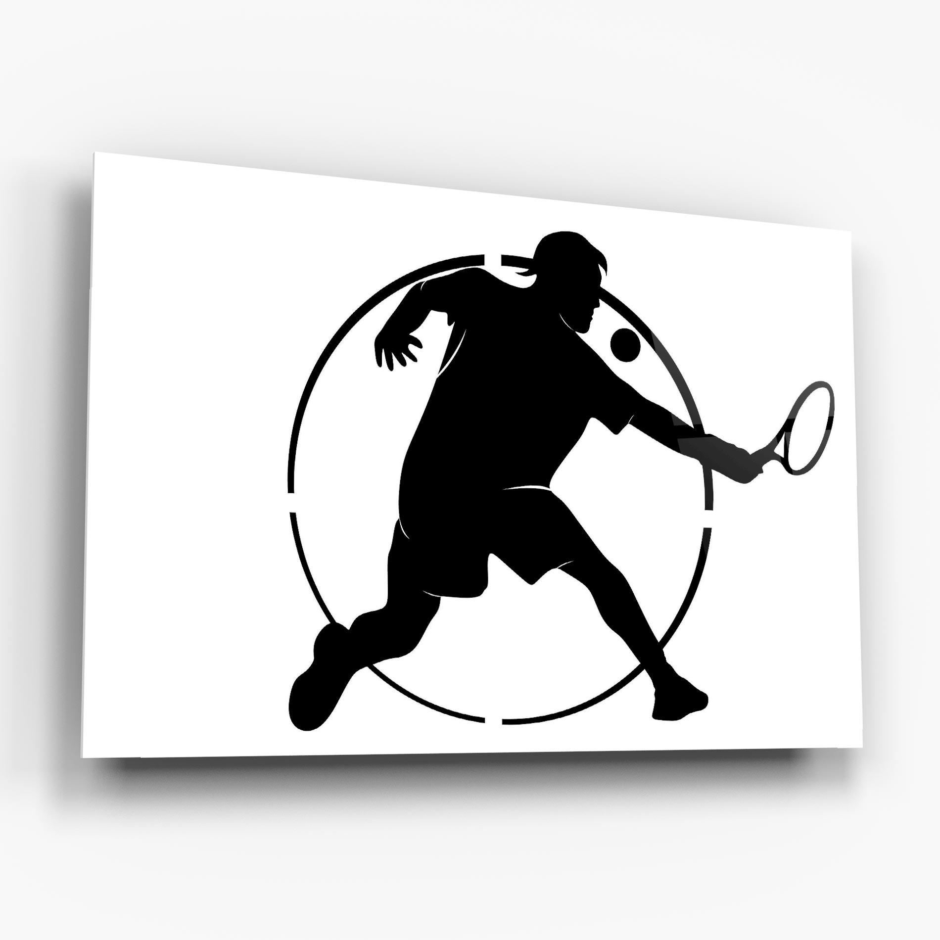 Glasbild Tennis Black Circle mockup 6