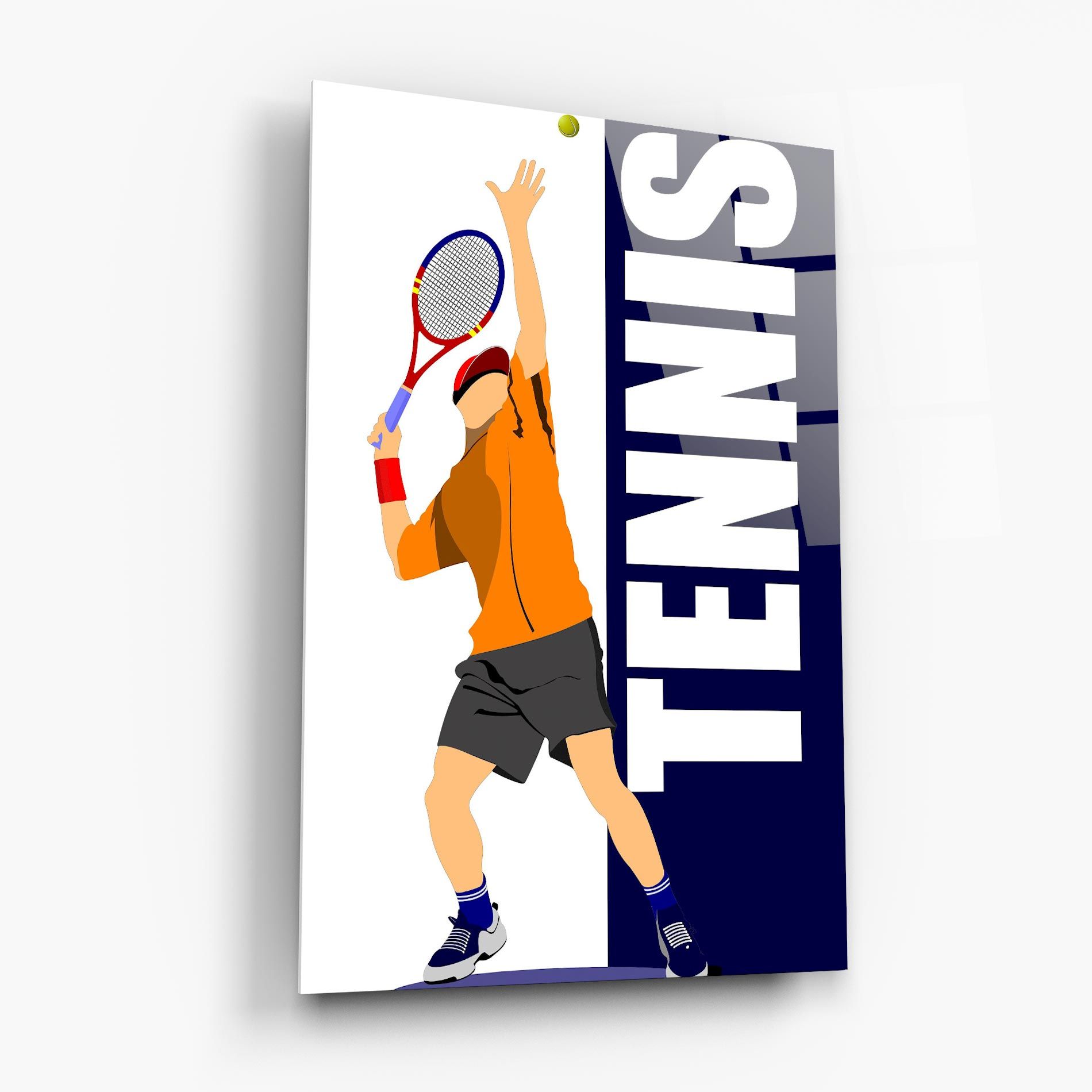 Orange Tennis Player mockup 6
