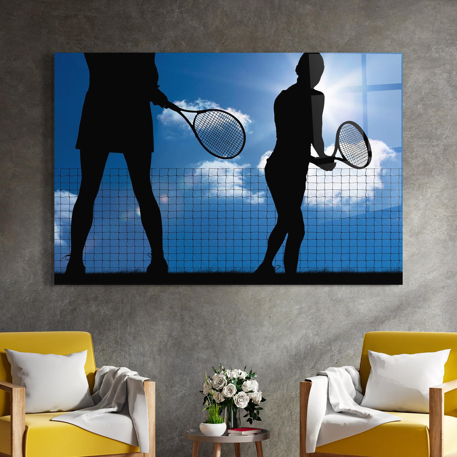 Glasbild Blue Sky Tennis mockup 4