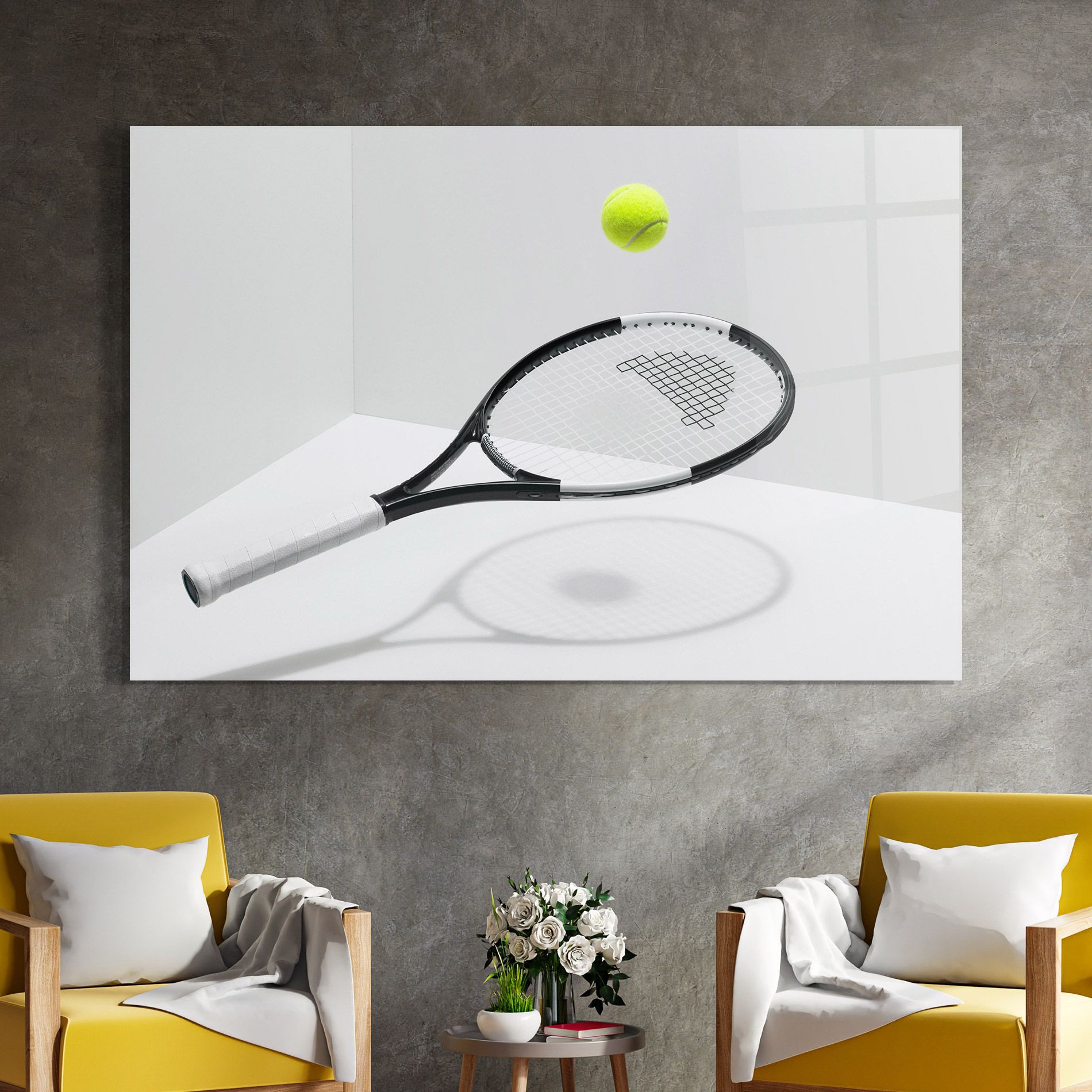 Floating Tennis Racket mockup 4