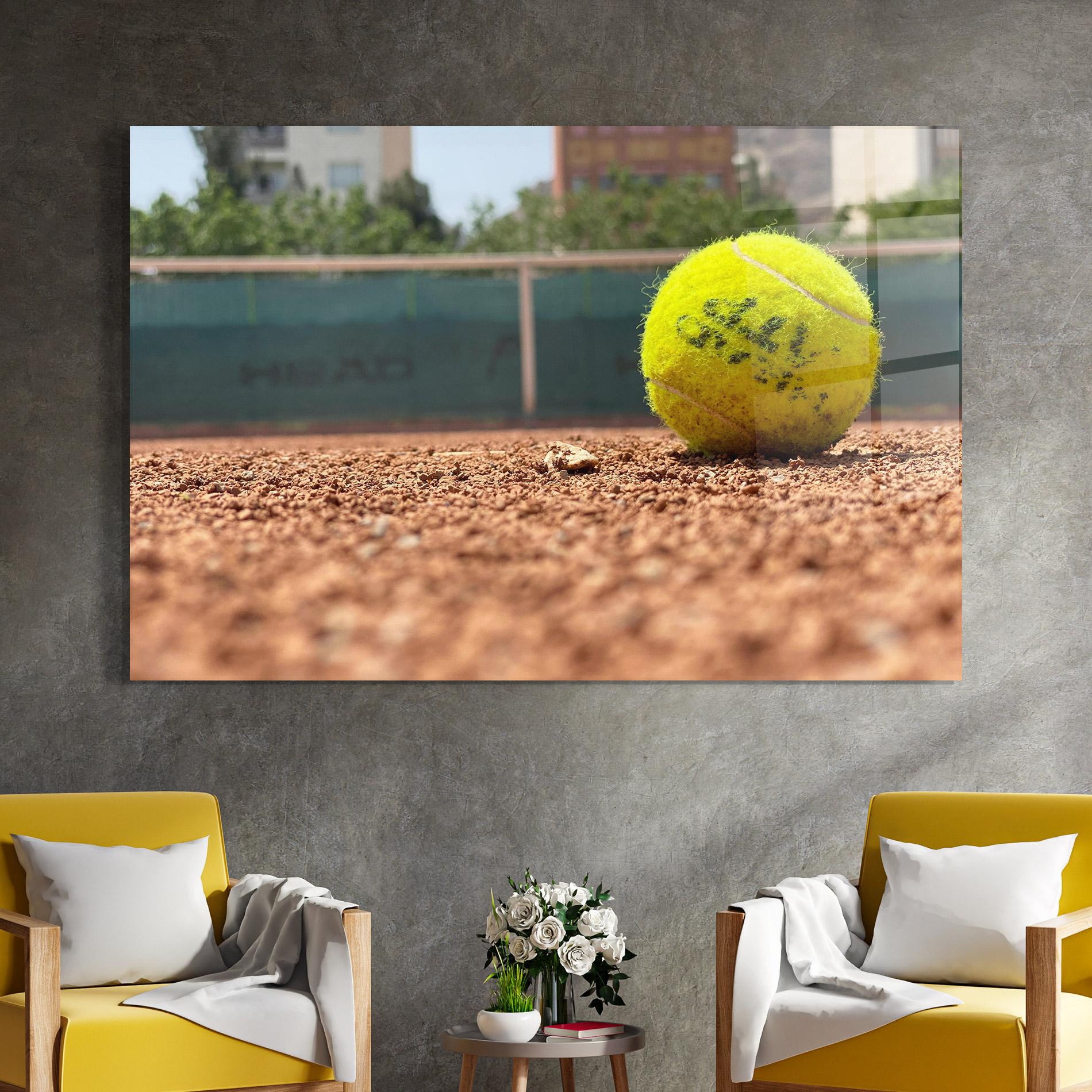 Glasbild Lost Tennis Ball mockup 4