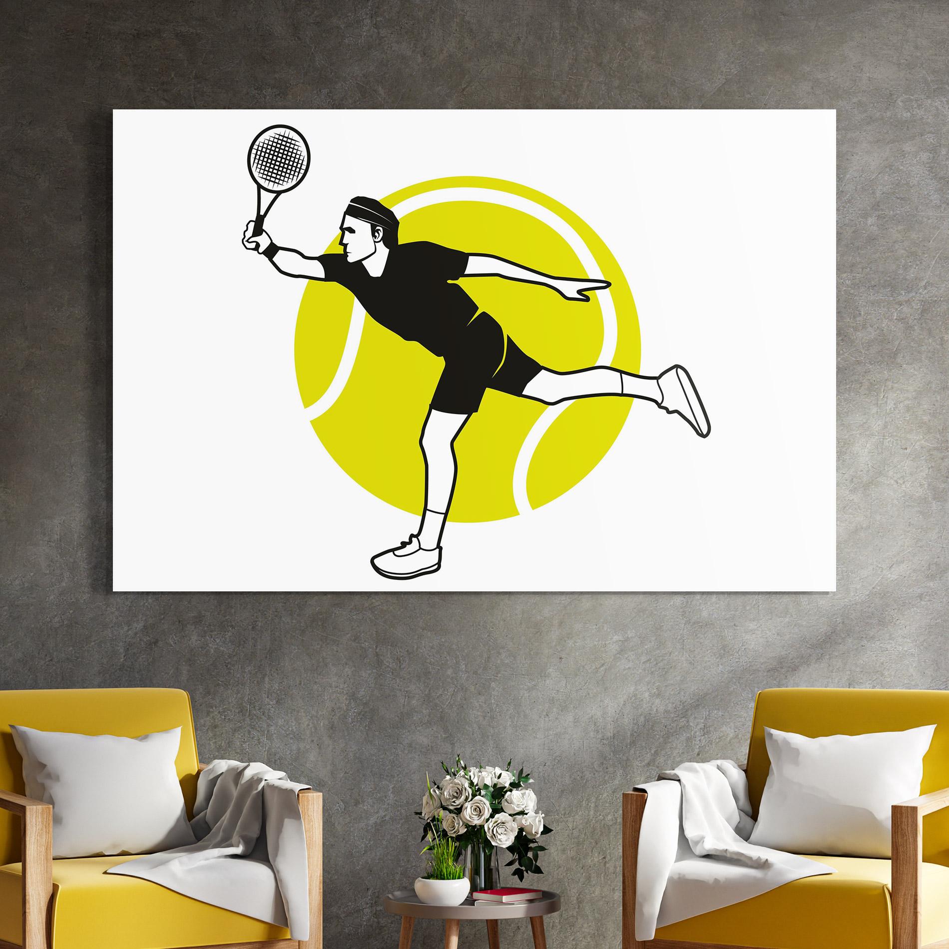 Glasbild Running Tennis mockup 4