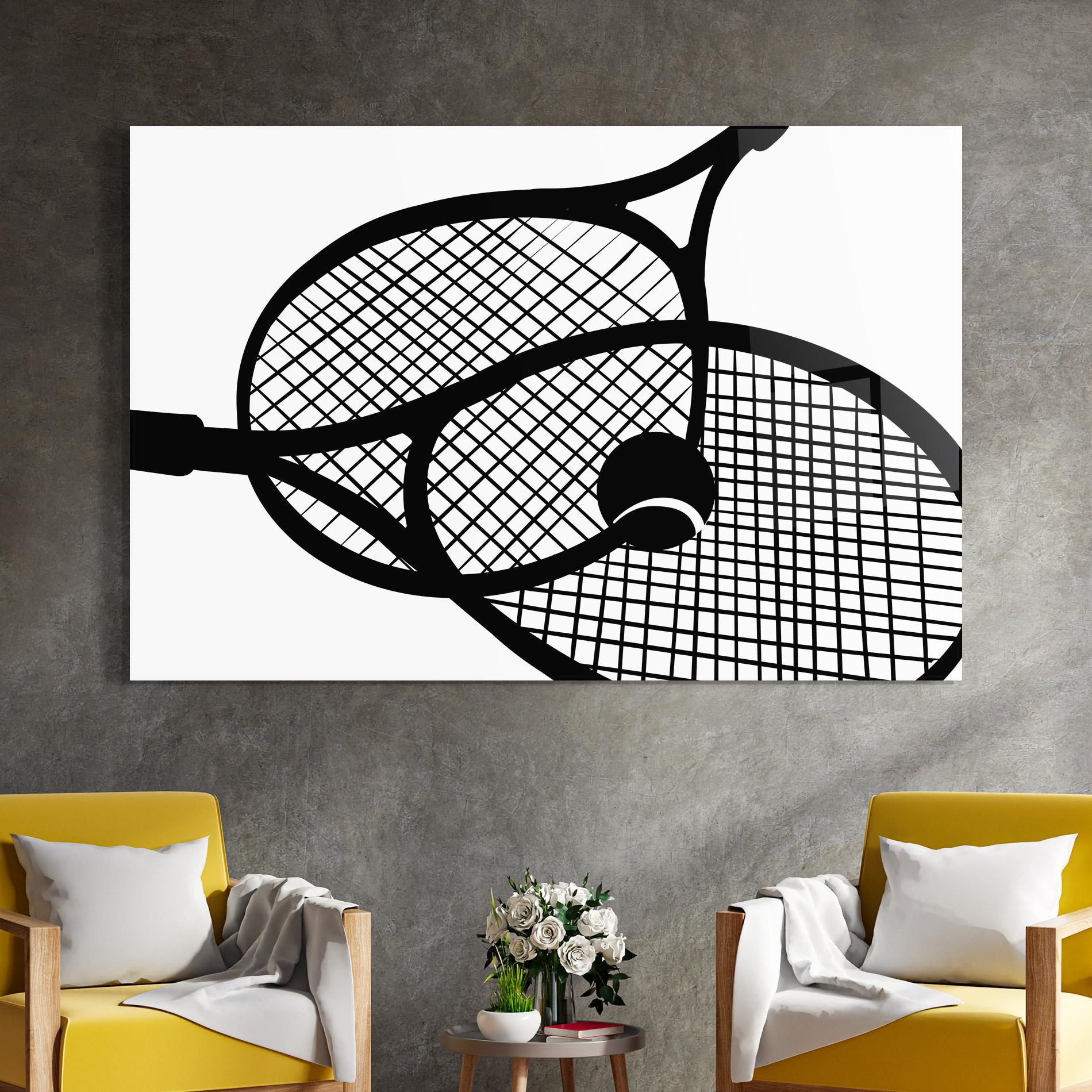 Glasbild Tennis Ball Line mockup 4