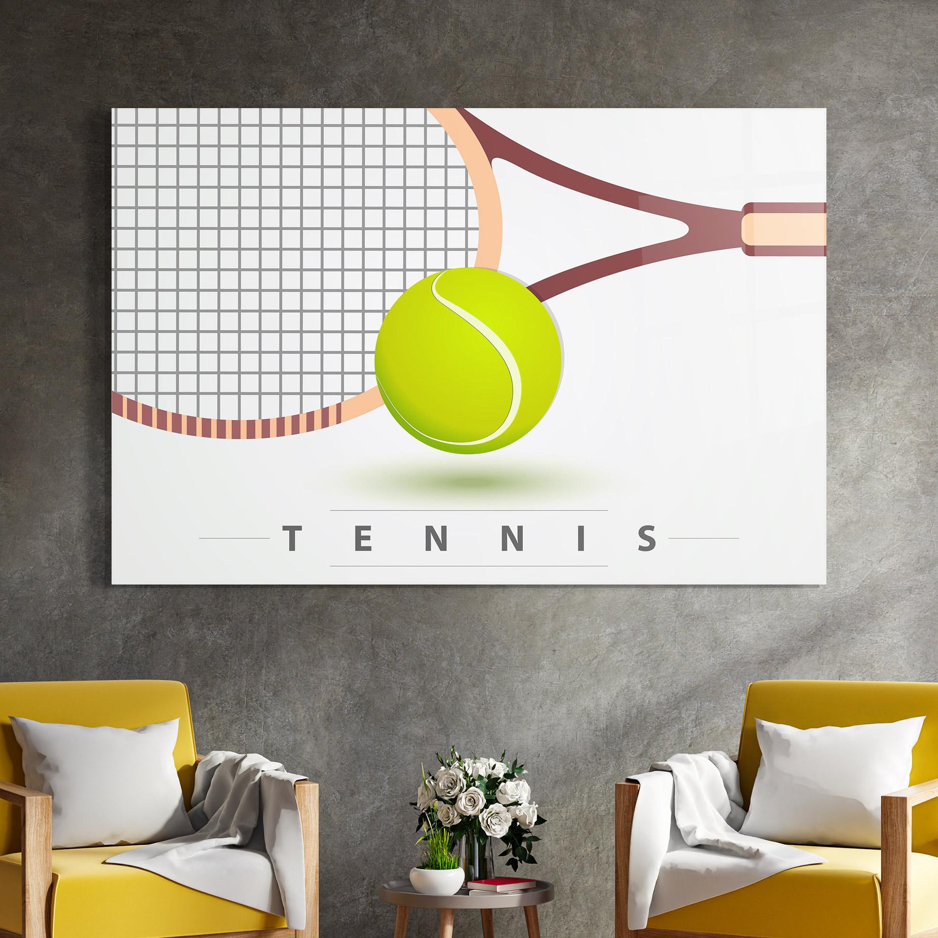 Glasbild Tennis Ball mockup 4