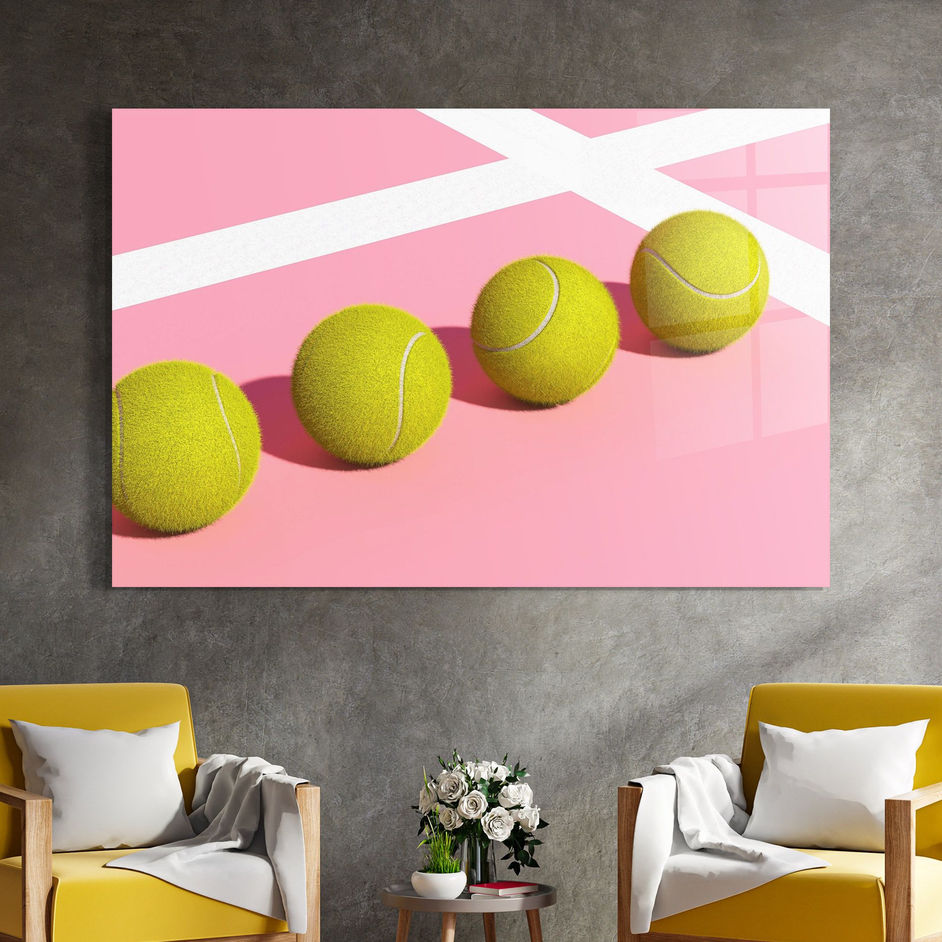 Tennis Balls On Pink mockup 4