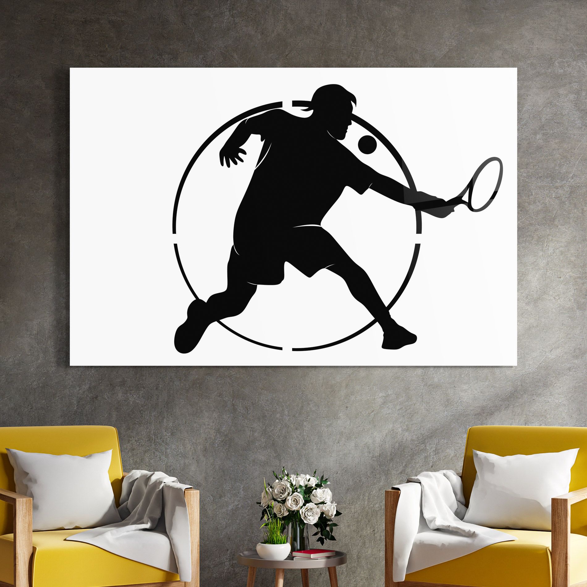 Tennis Black Circle mockup 4