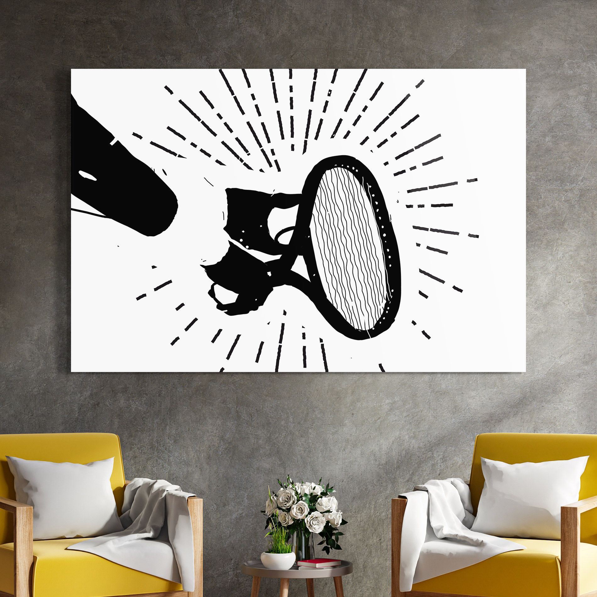 Tennis Black Line mockup 4