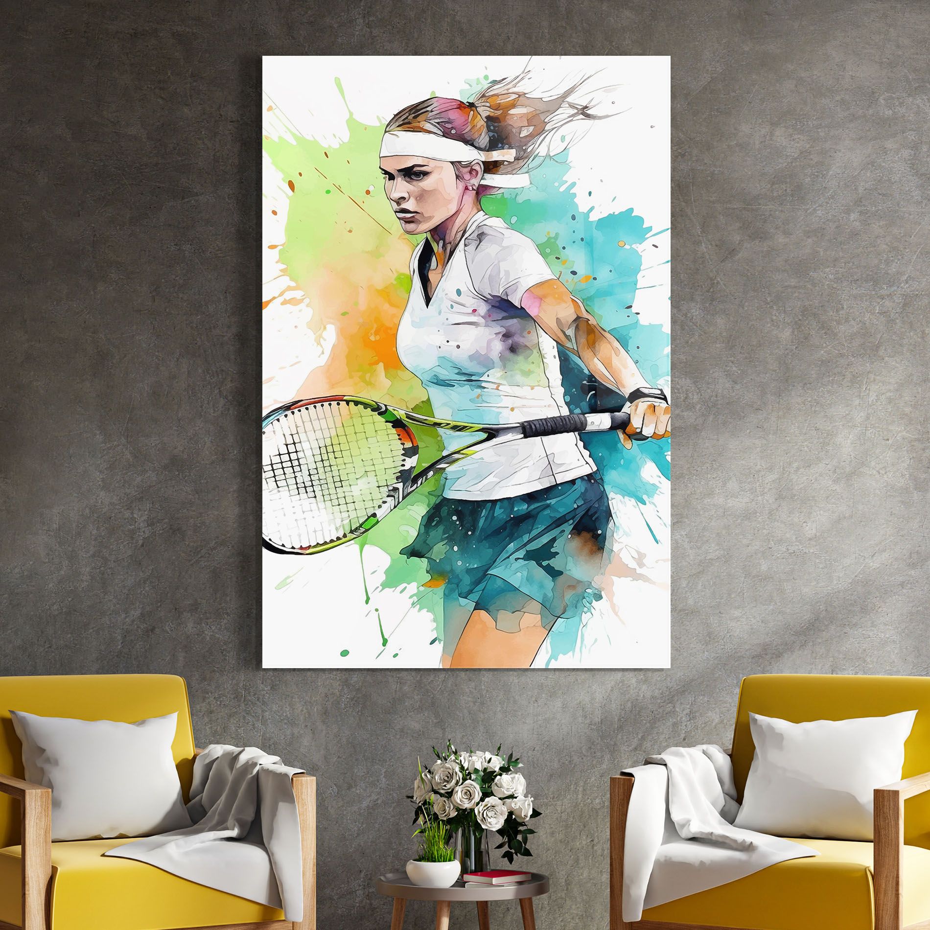 Green Blue Tennis mockup 4