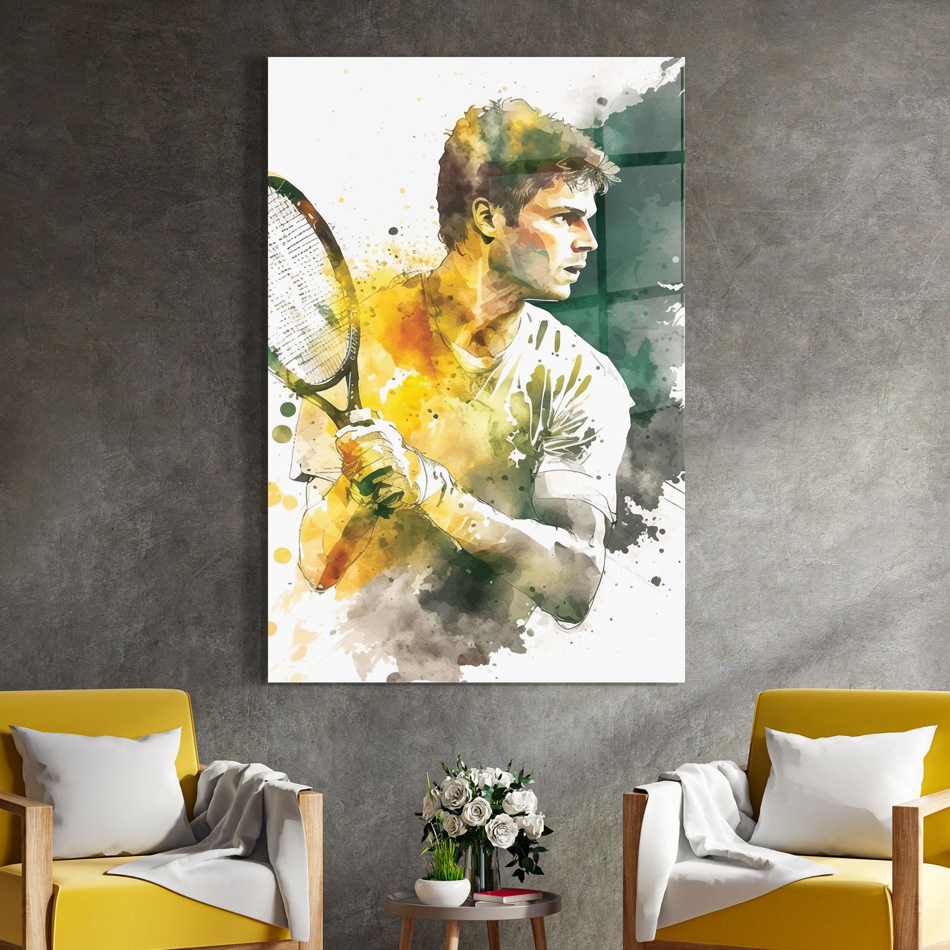 Glasbild Player Watercolor mockup 4