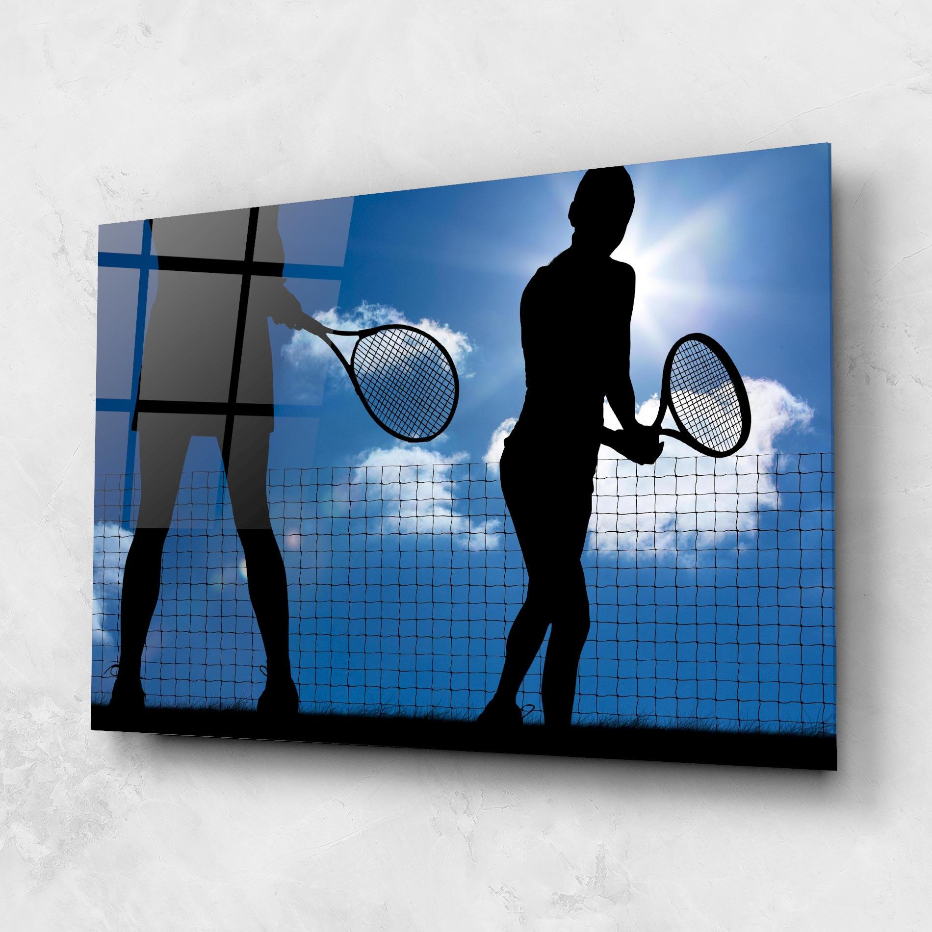 Glasbild Blue Sky Tennis mockup 1