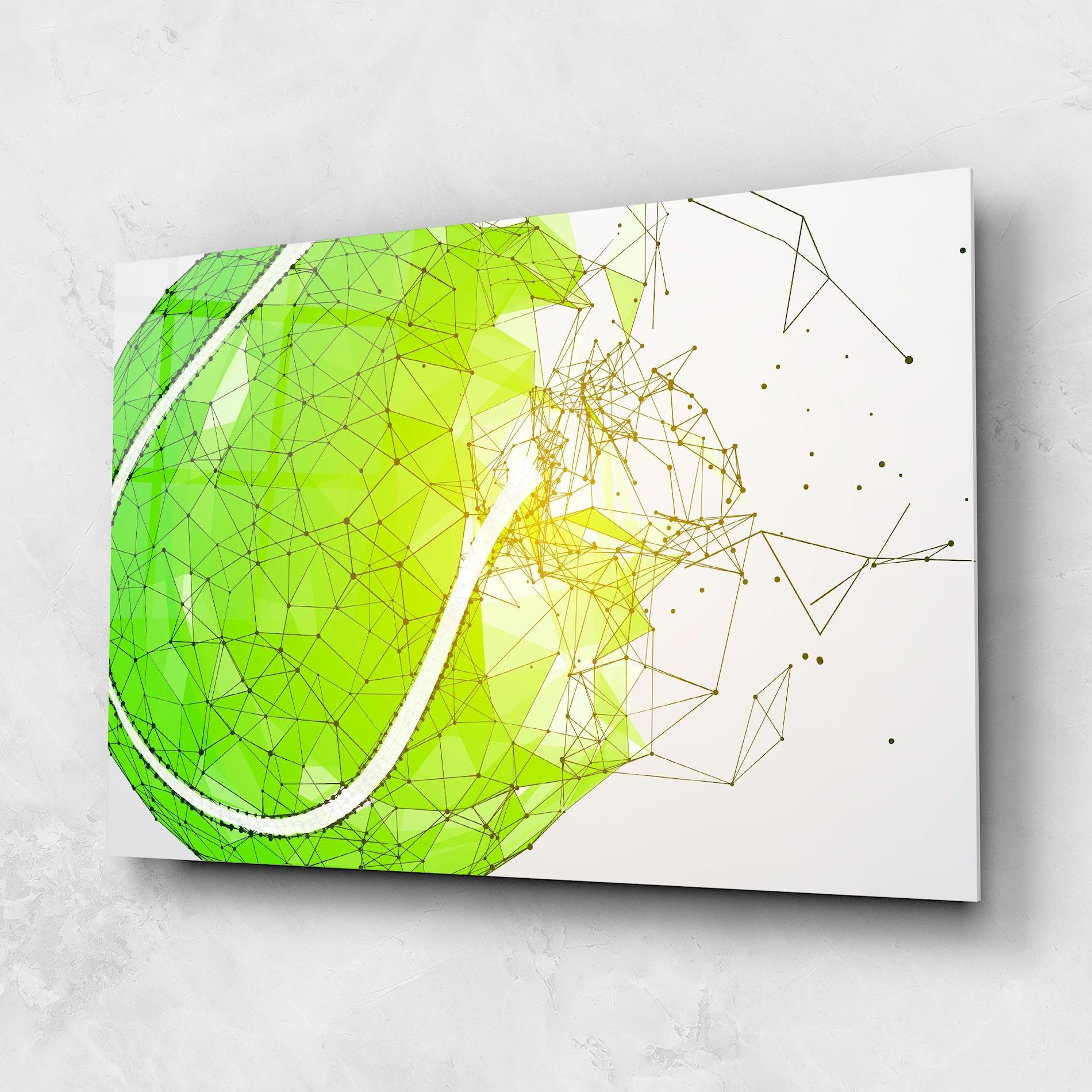 Glasbild Green Line Tennis mockup 1