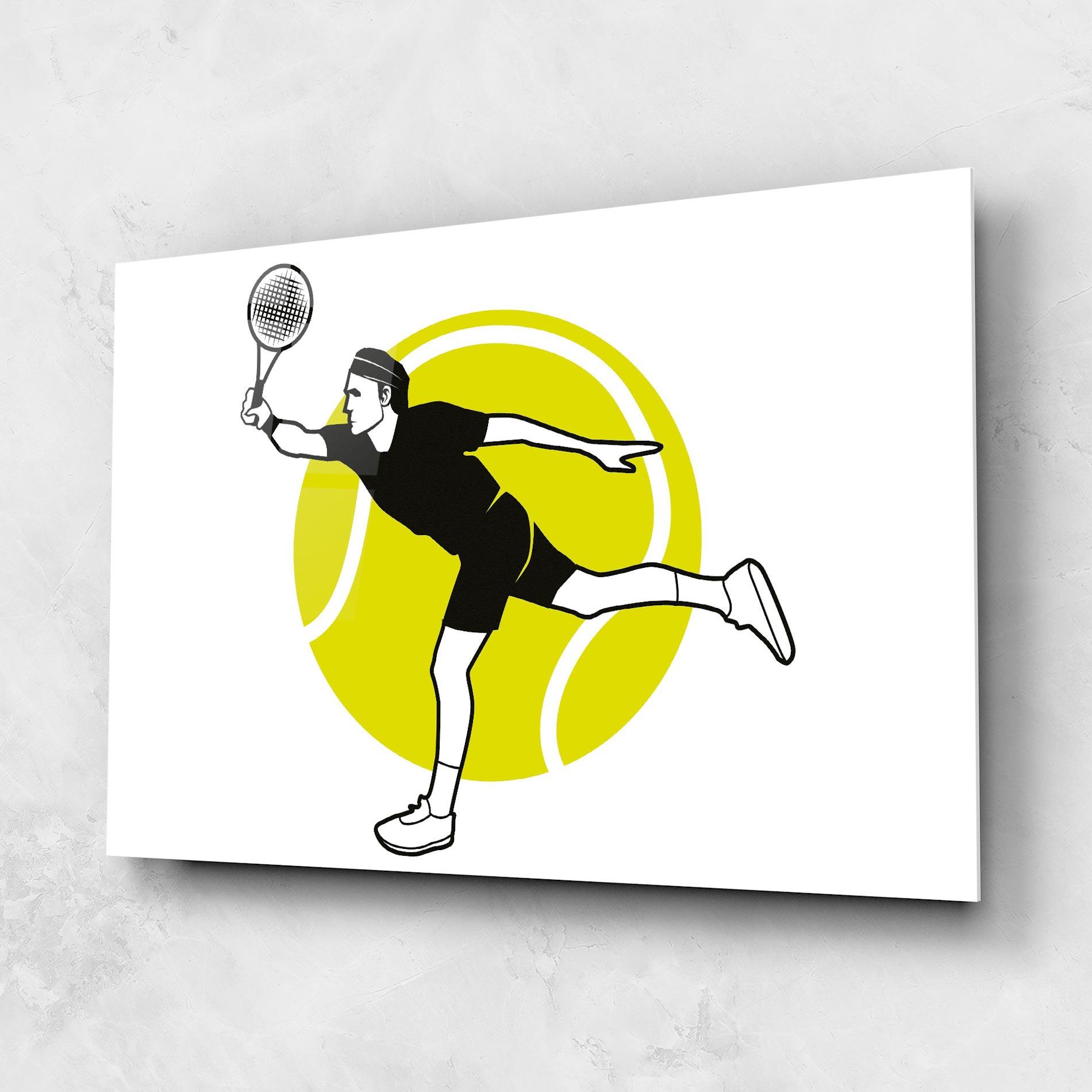 Glasbild Running Tennis mockup 1