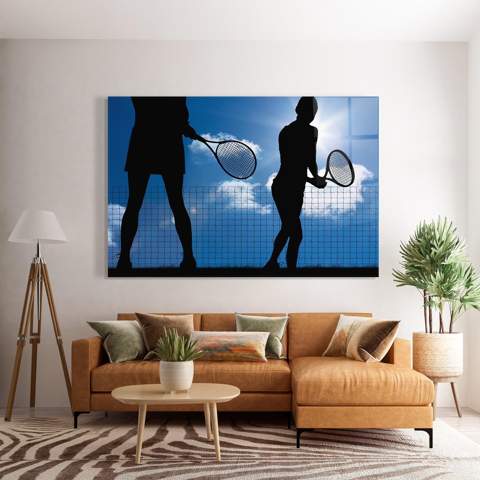 Glasbild Blue Sky Tennis mockup 7