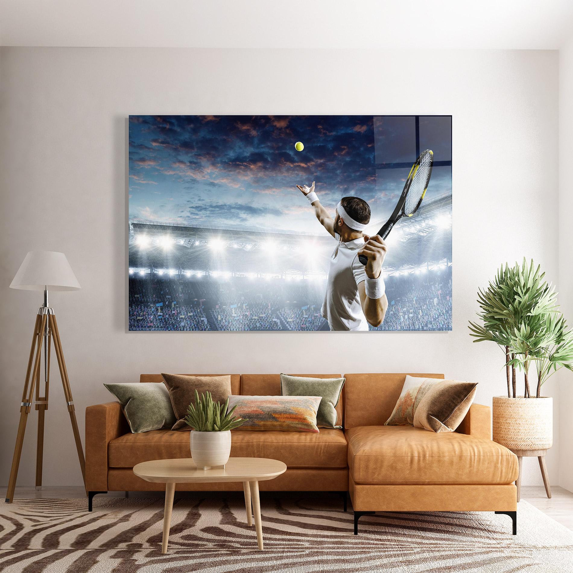 Glasbild Professional Tennis Player mockup 7