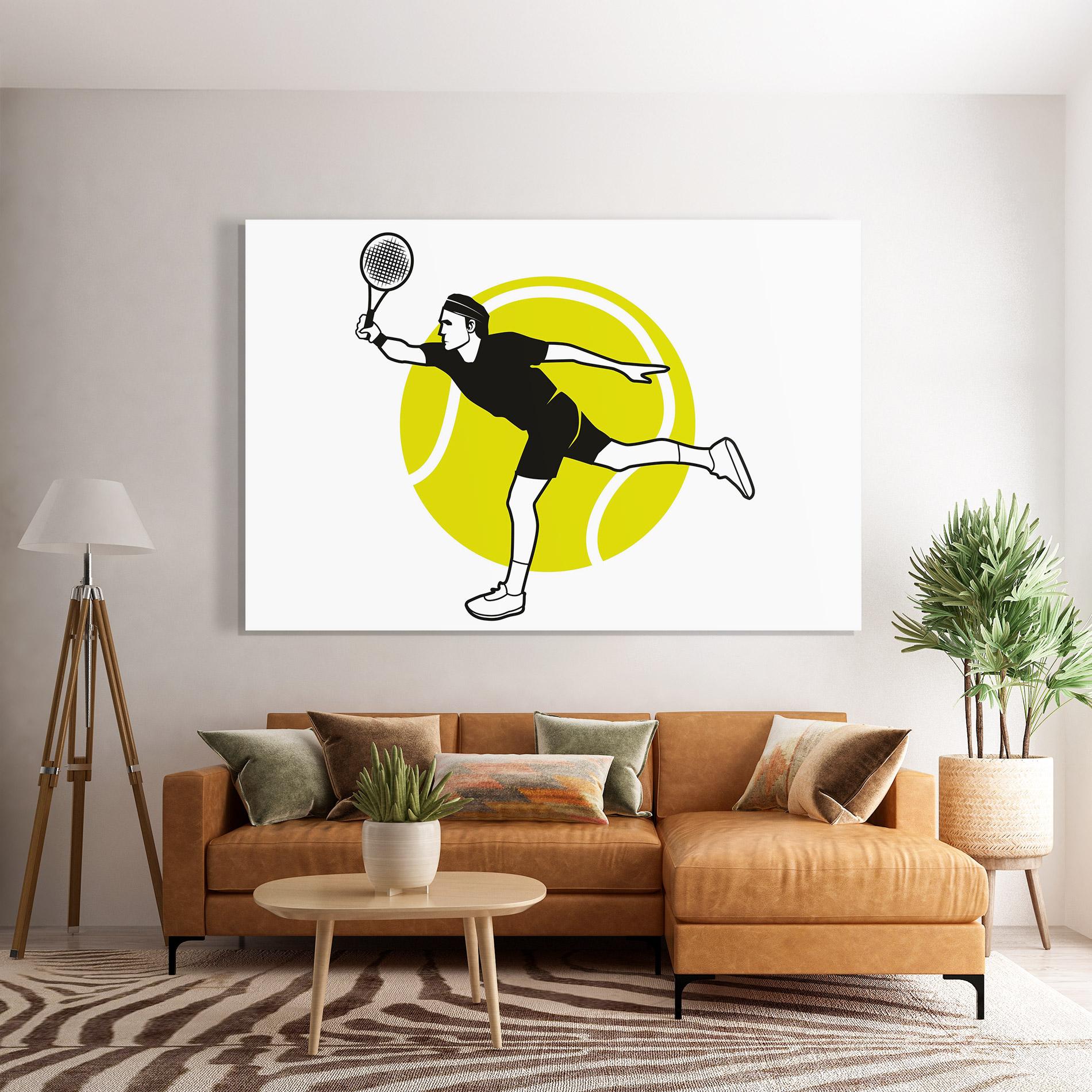 Glasbild Running Tennis mockup 7