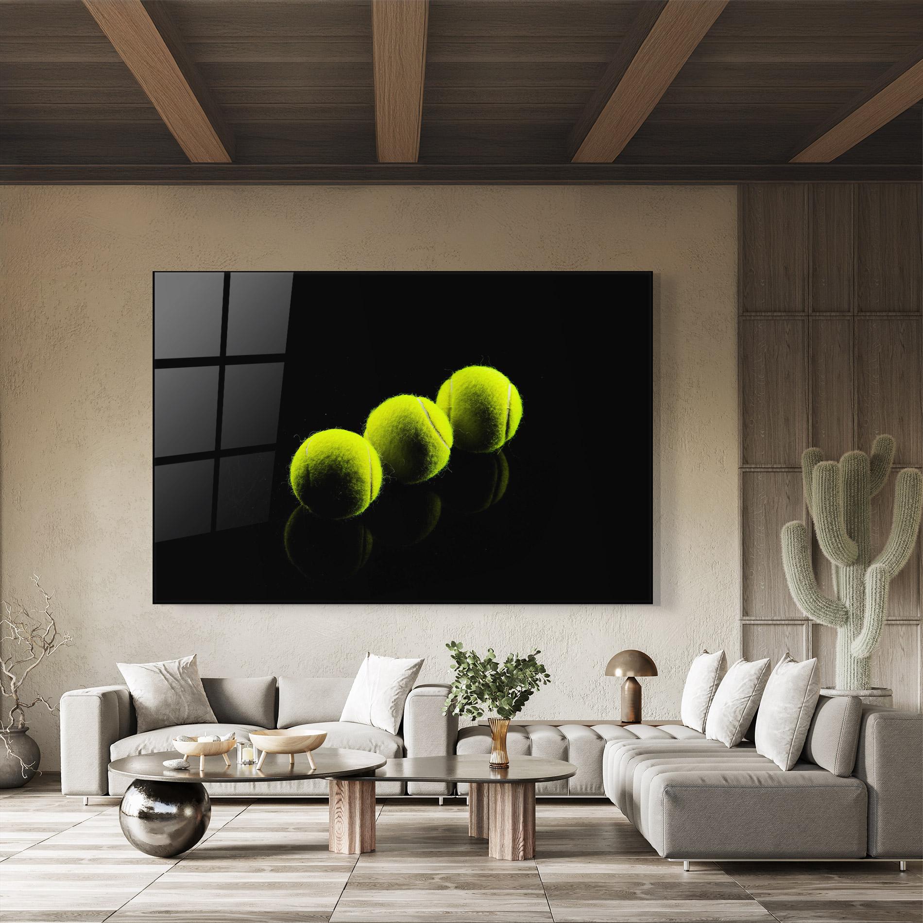 Glasbild 3 Tennis Balls mockup 8