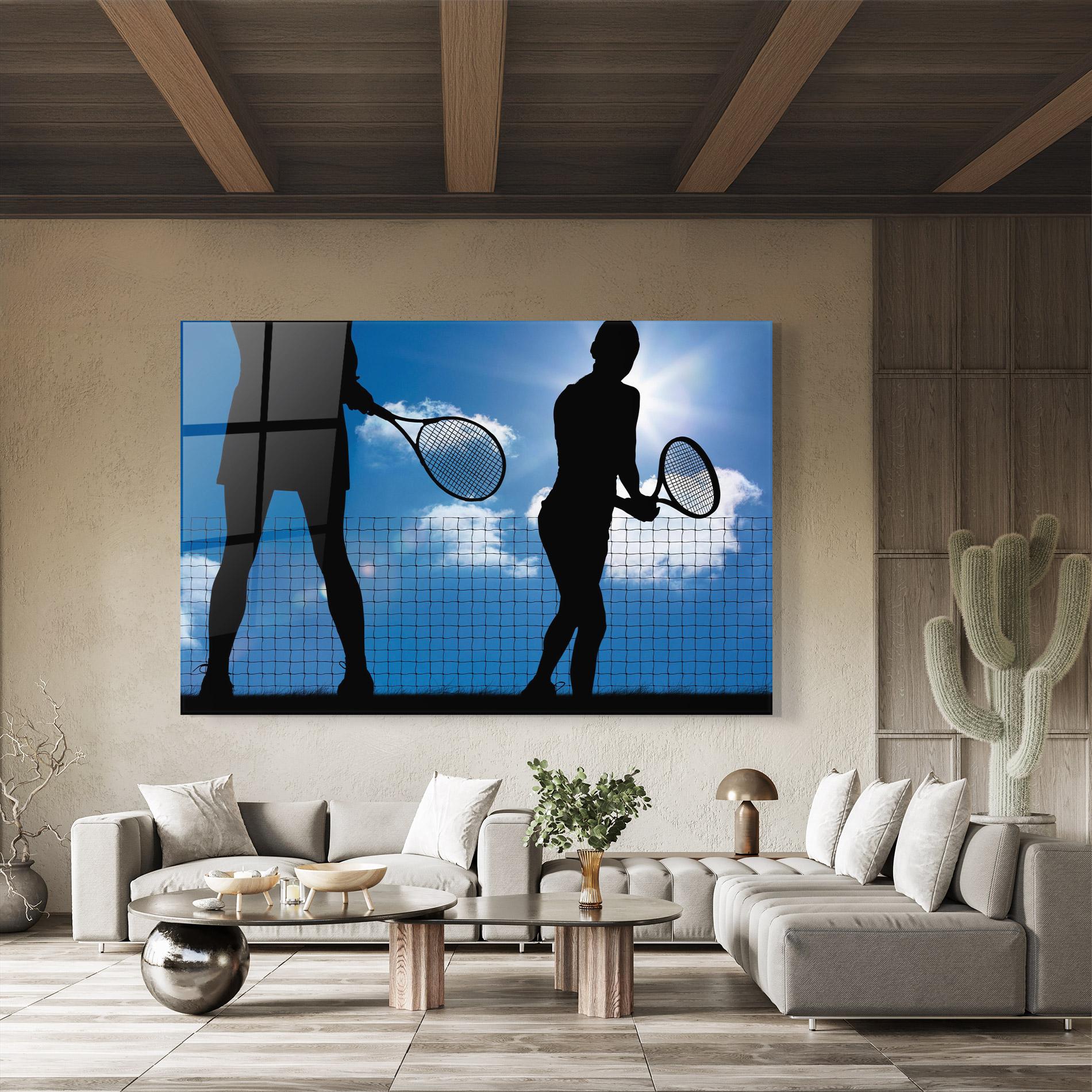 Glasbild Blue Sky Tennis mockup 8