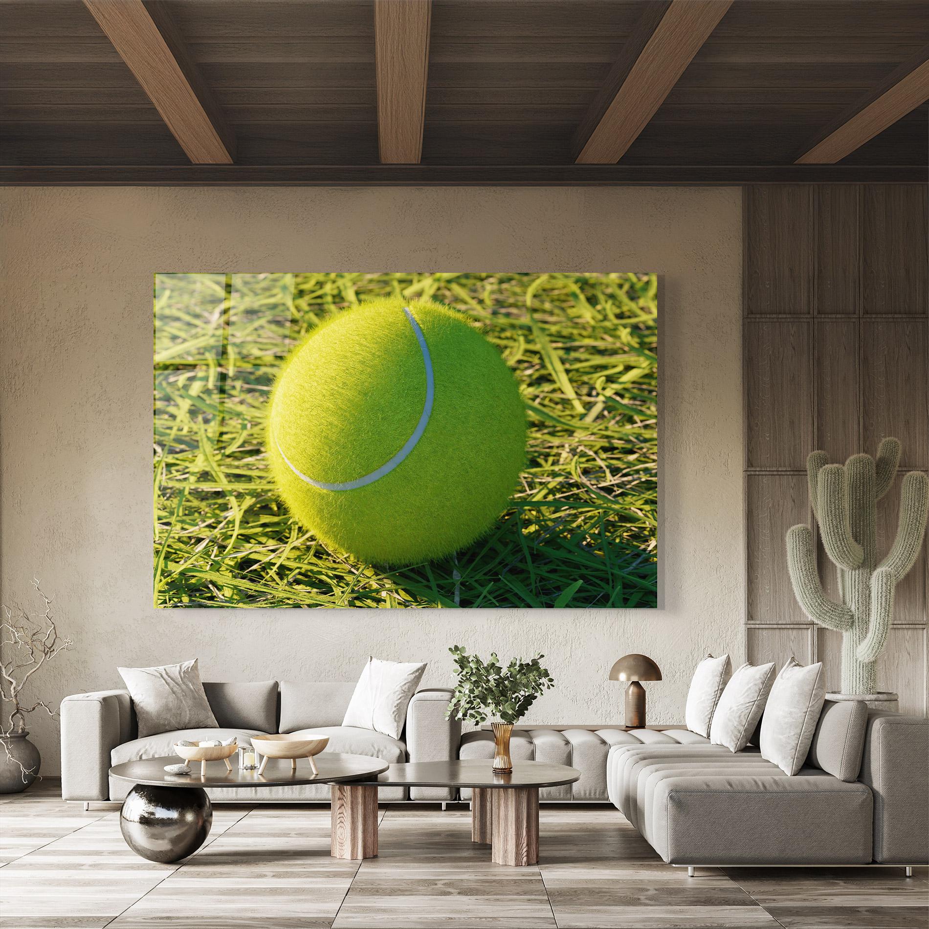 Glasbild Green Tennis Ball mockup 8