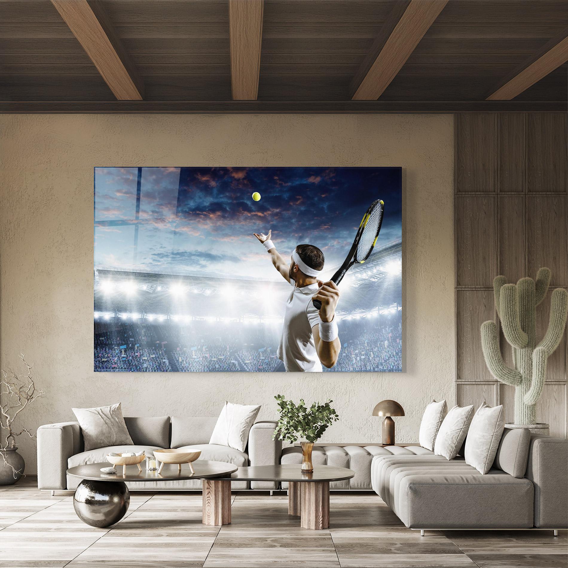 Glasbild Professional Tennis Player mockup 8