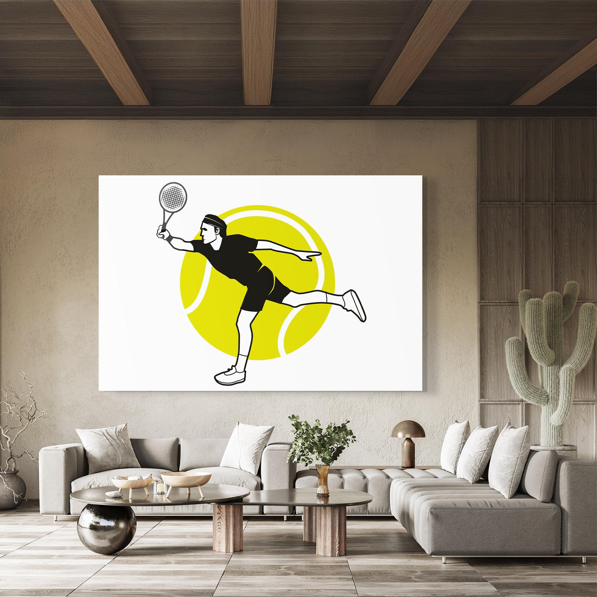 Glasbild Running Tennis mockup 8