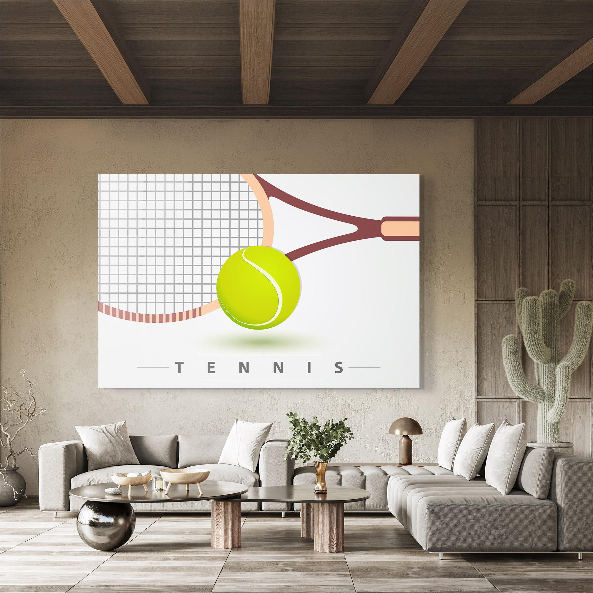 Glasbild Tennis Ball mockup 8