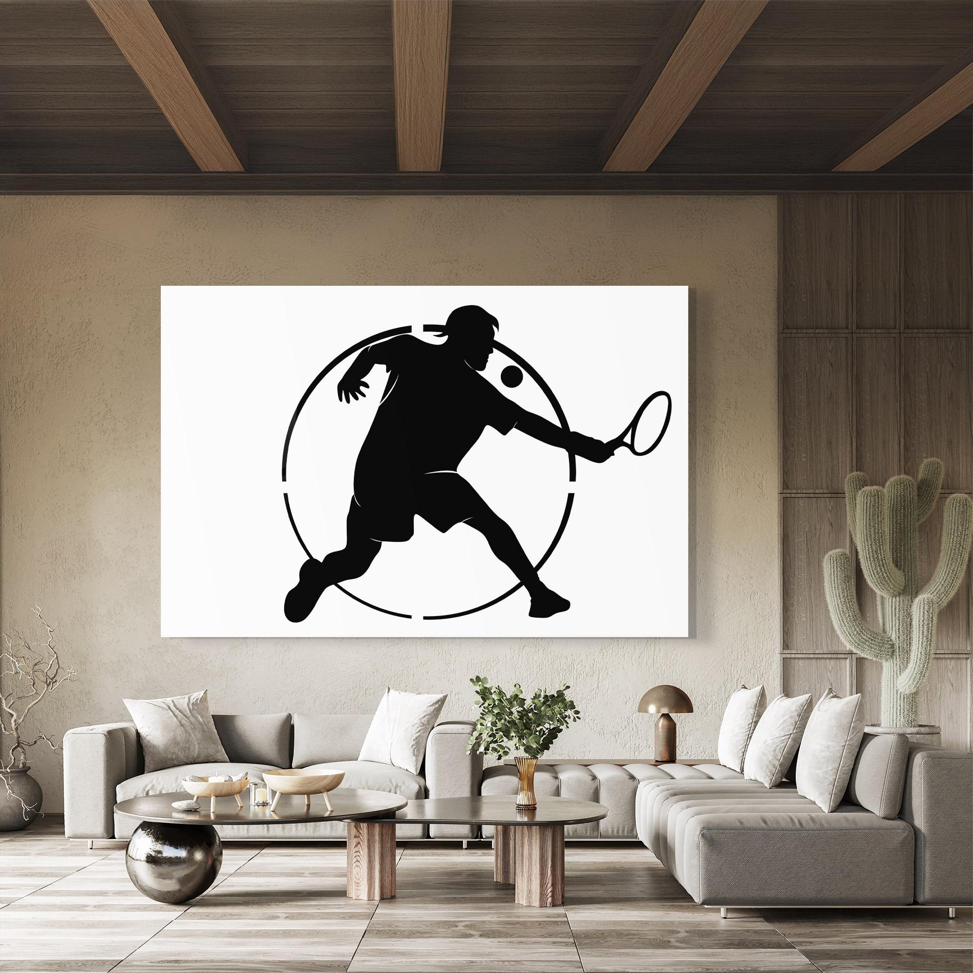 Glasbild Tennis Black Circle mockup 8