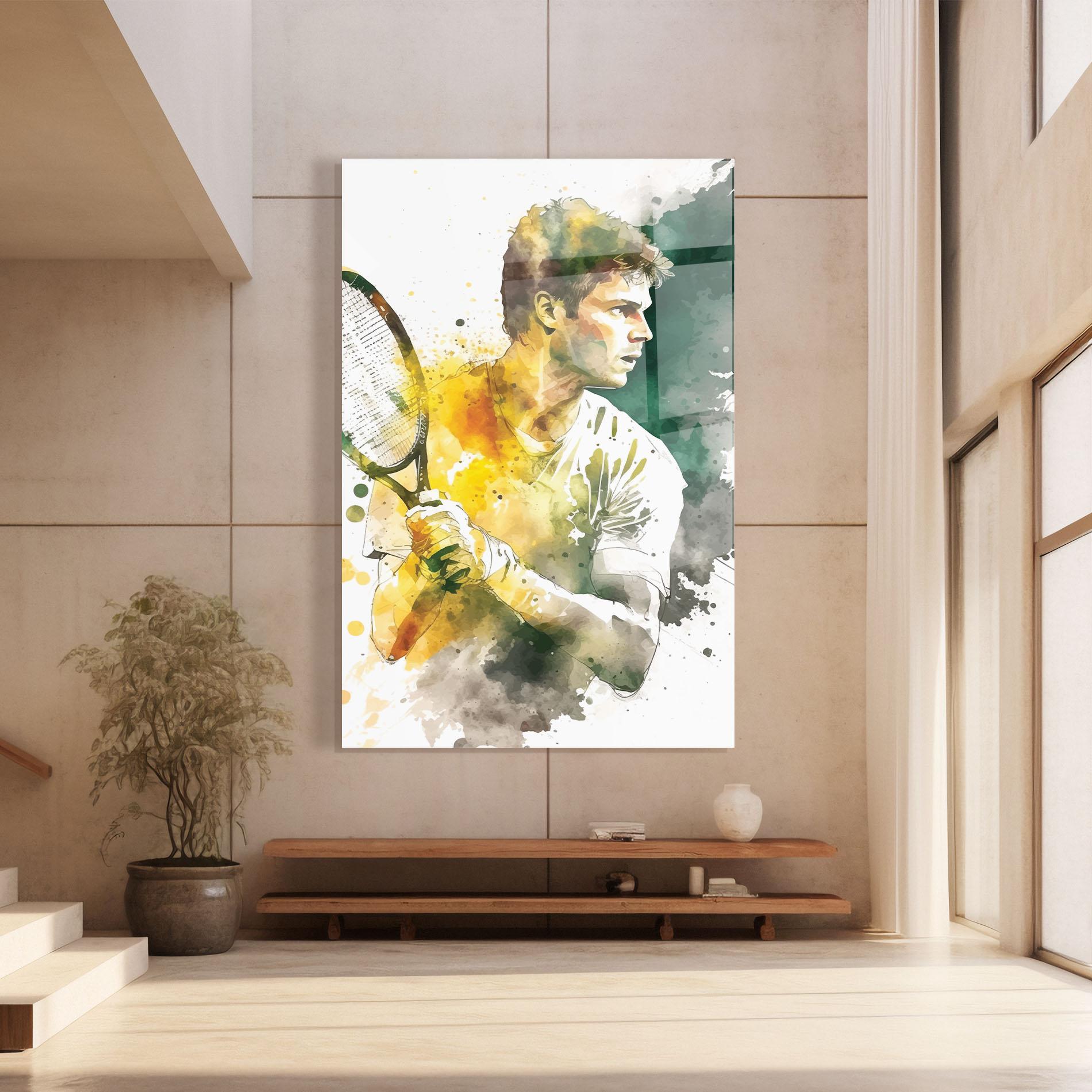 Glasbild Player Watercolor mockup 8