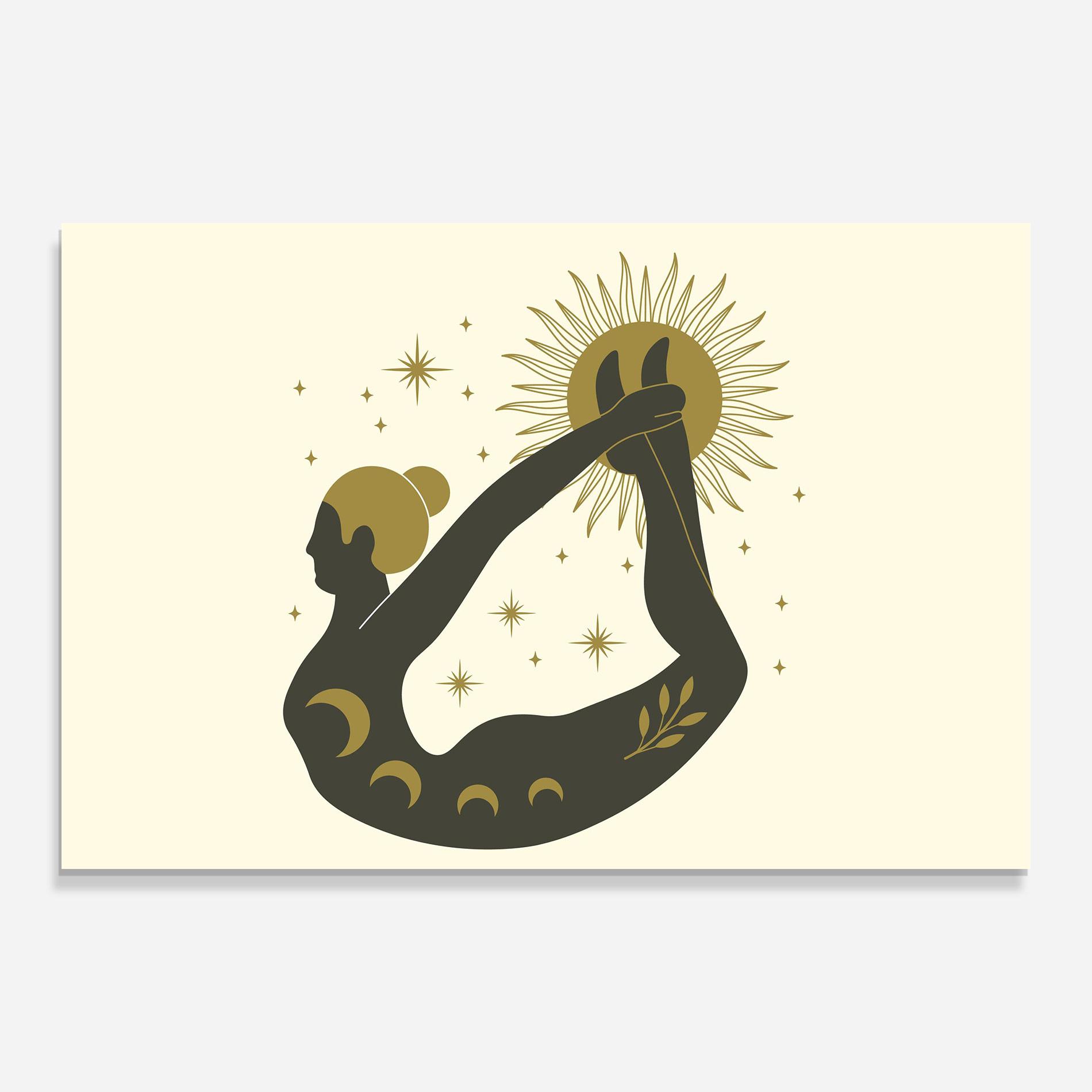 Glasbild Dhanurasana mockup 0