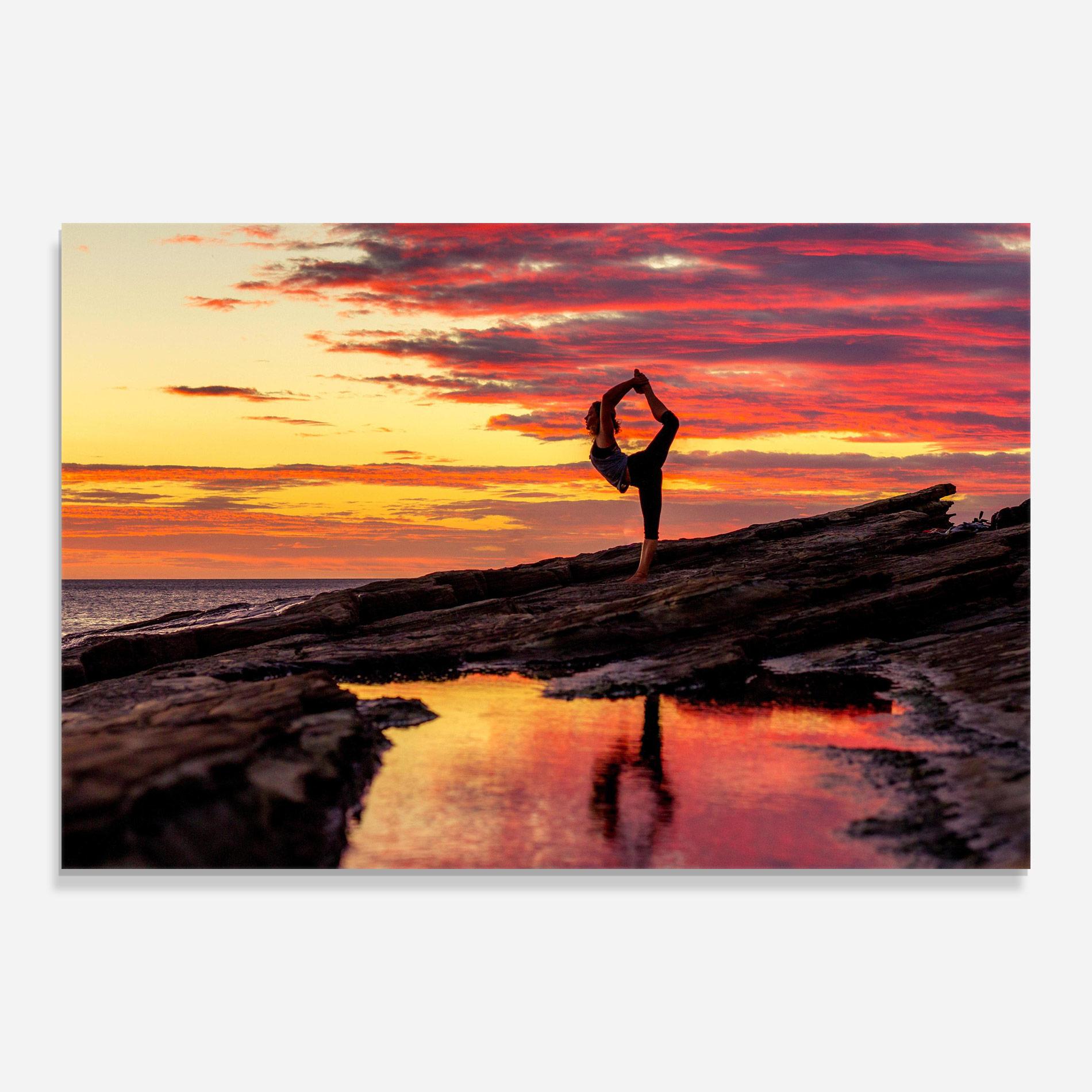 Glasbild Namaste mockup 0